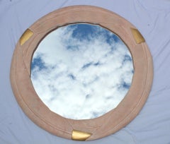 1980s Art Deco Style Banana Leaf Motif Wall Mirror