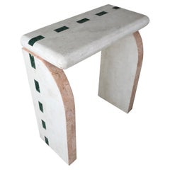 1980s Art Deco Tessellated Fossil Console Table