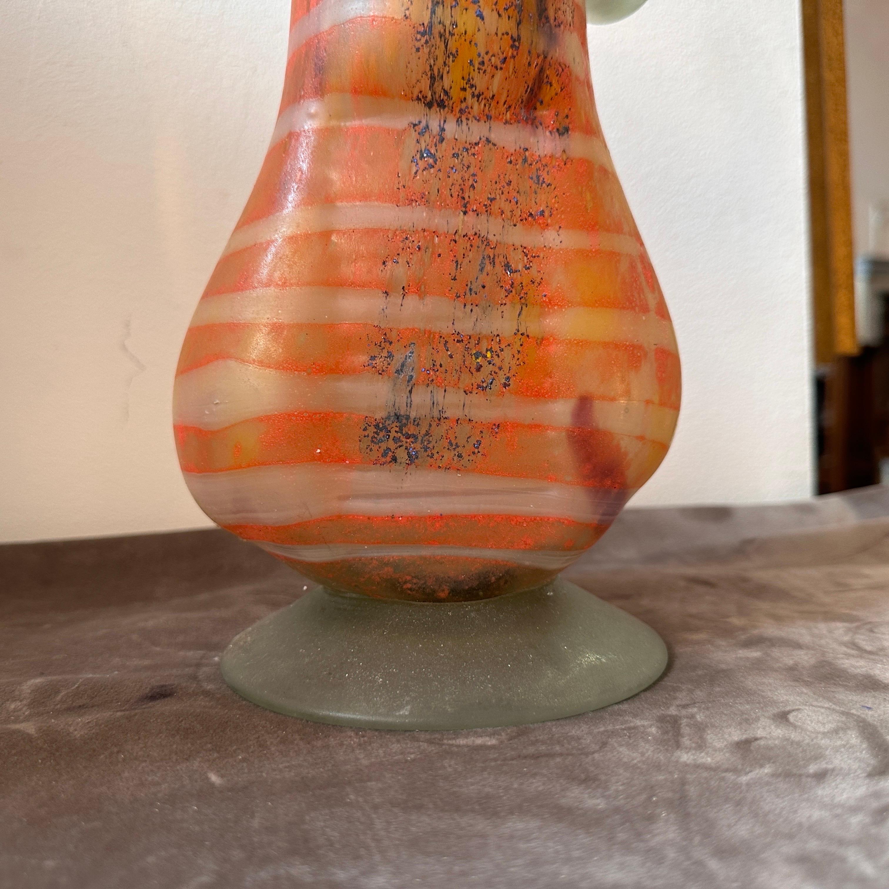 Vaso ad anfora in vetro di Murano stile Art Nouveau degli anni '80 in vendita 5