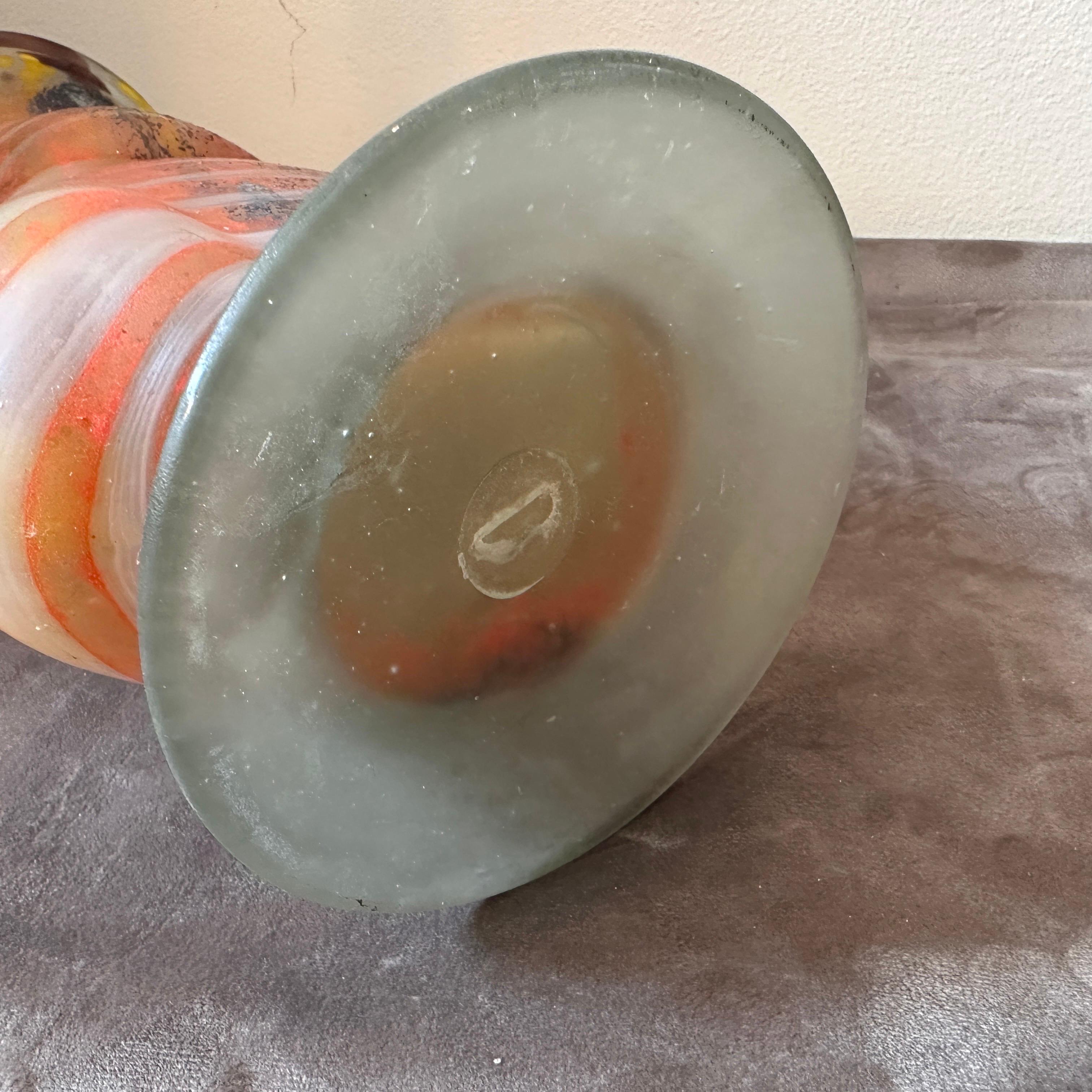 XX secolo Vaso ad anfora in vetro di Murano stile Art Nouveau degli anni '80 in vendita