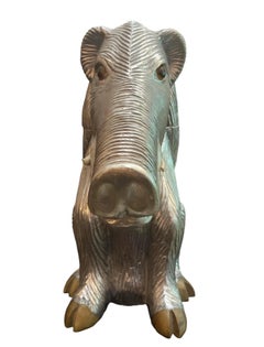 1980s Arthur Court Warthog or Wild Boar Wine Cooler