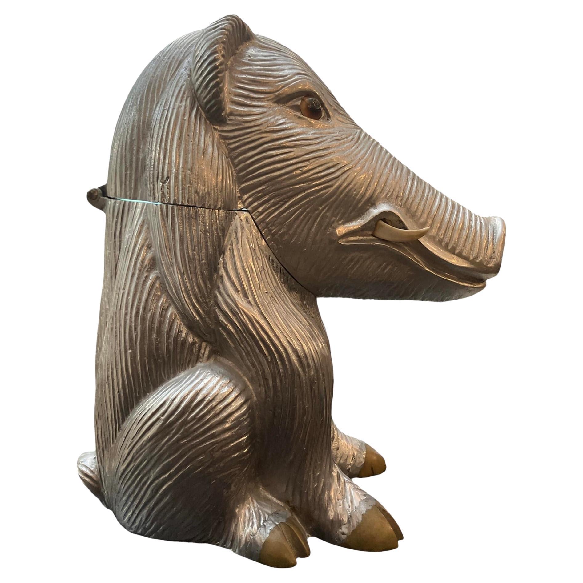 1980s Arthur Court Warthog or Wild Boar Wine Cooler
