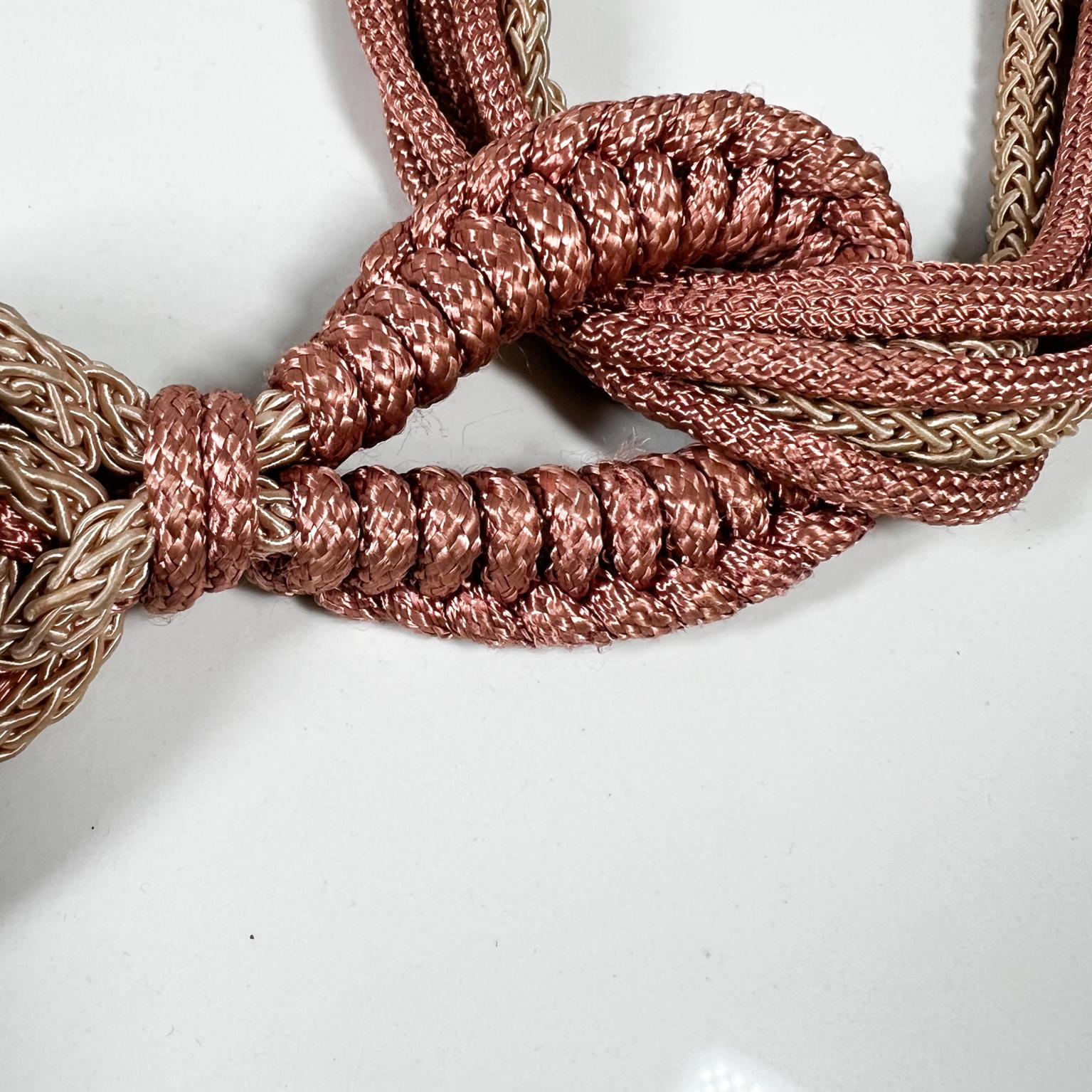 1980s Artisan Fiber Ladies Decorative Rope Belt 1 In Good Condition In Chula Vista, CA