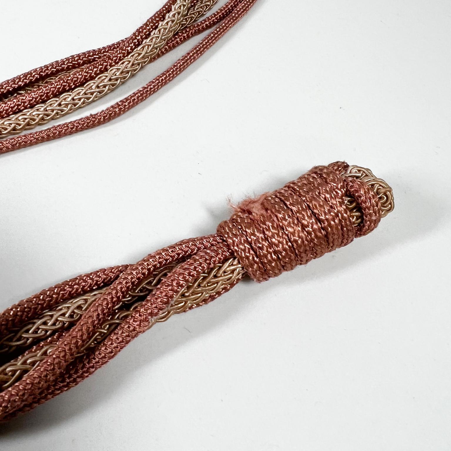Late 20th Century 1980s Artisan Fiber Ladies Decorative Rope Belt 1
