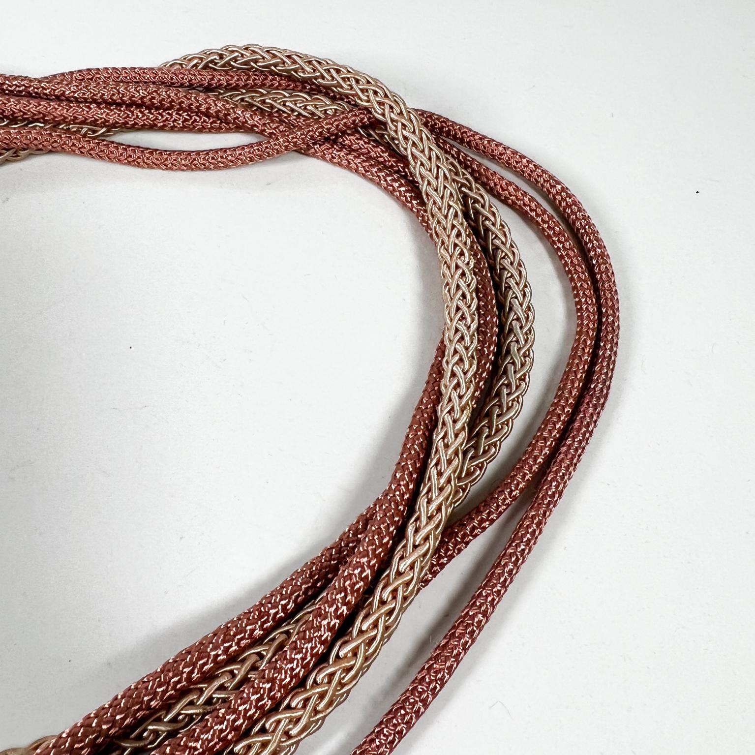 1980s Artisan Fiber Ladies Decorative Rope Belt 1 1