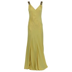 Vintage 1980S Artisanal Yellow Long Dress