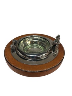 1980's  ashtray or vide poche "porthole" by Hermès