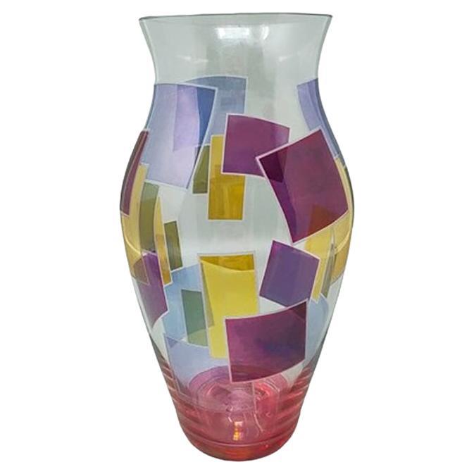 1980er Jahre Erstaunliche Vase von ArteVetro. Hergestellt in Italien. im Angebot