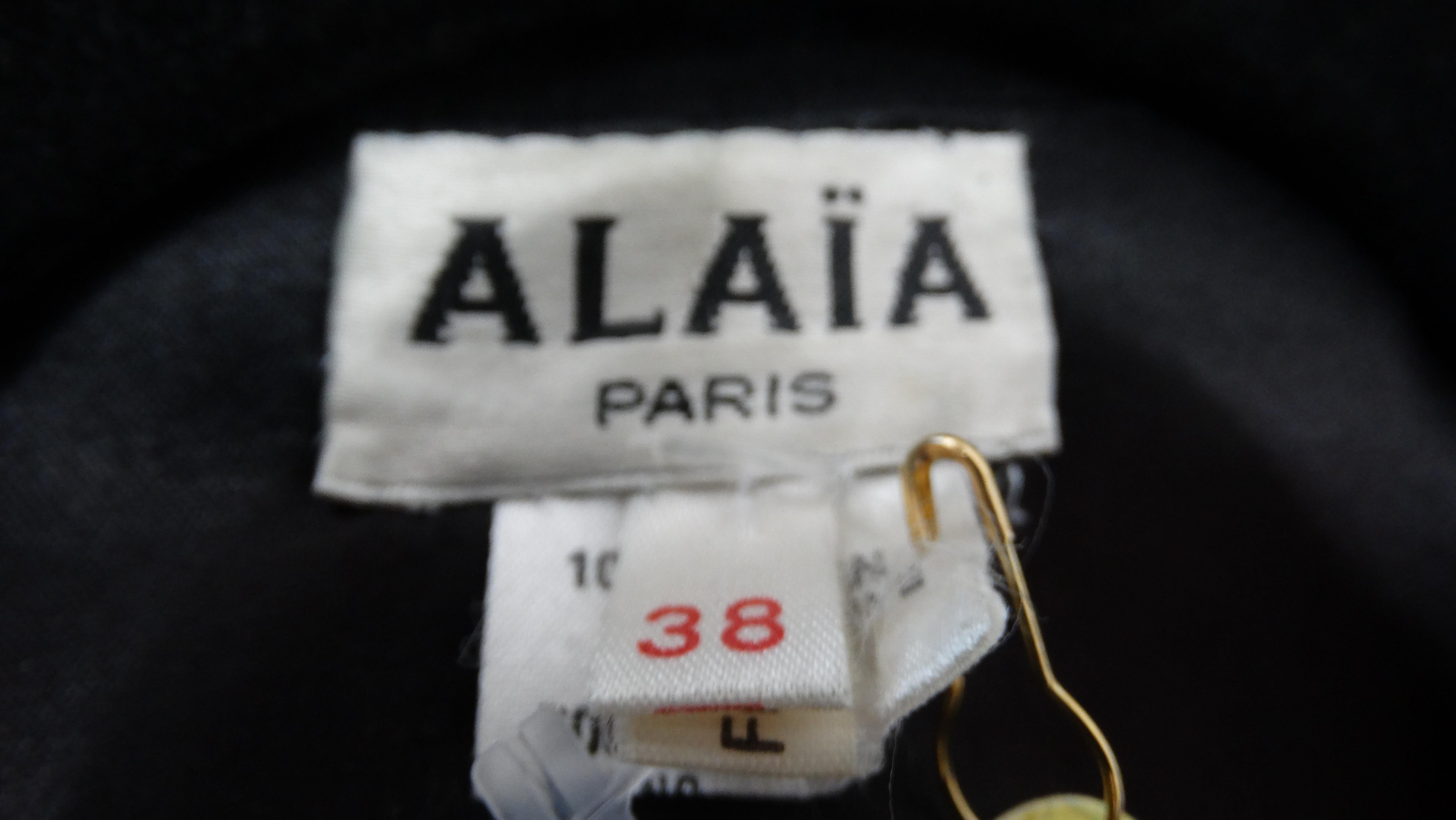 Azzedine Alaia 1980s Black Suede Corset Jacket 3