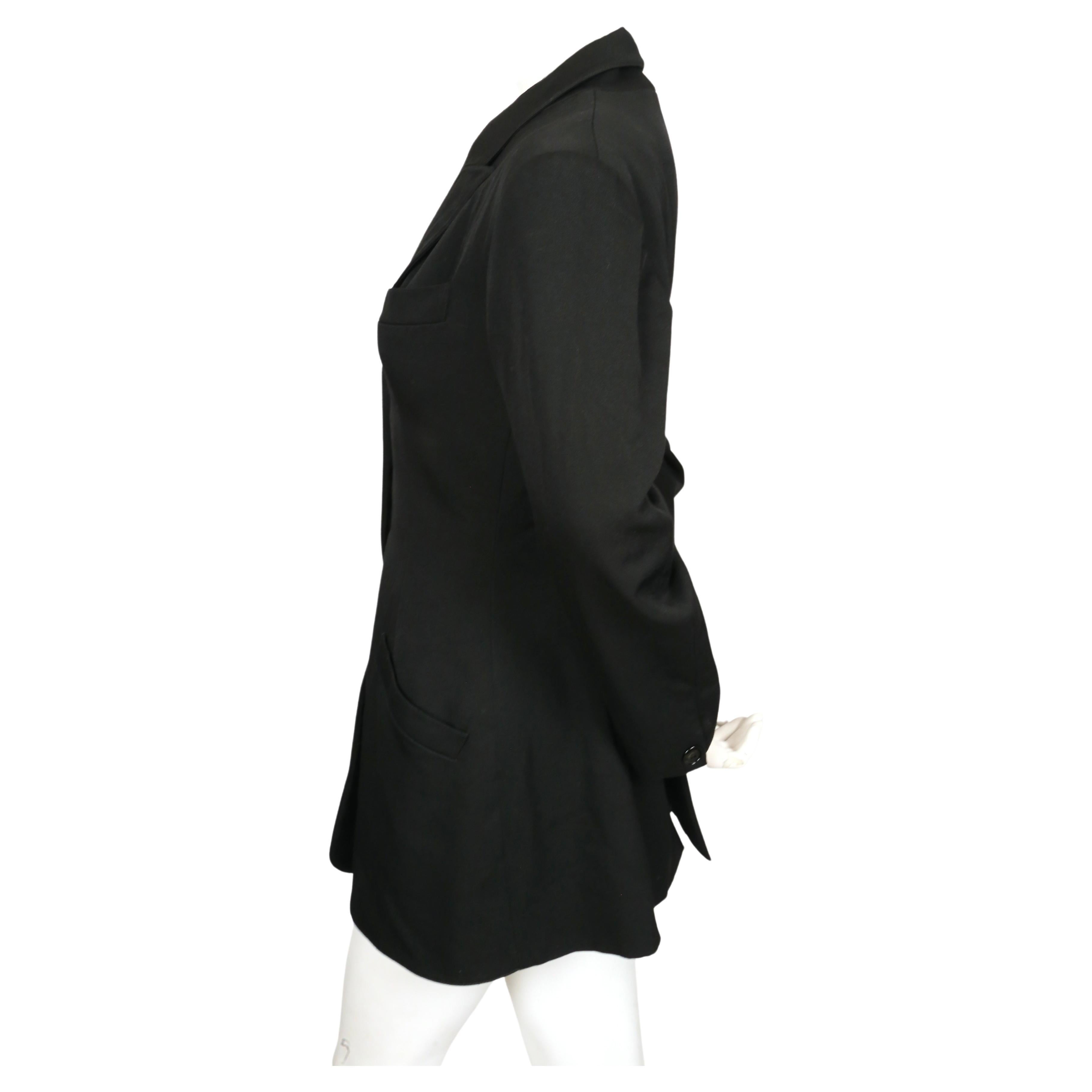 1980's AZZEDINE ALAIA black wool flared jacket In Fair Condition In San Fransisco, CA