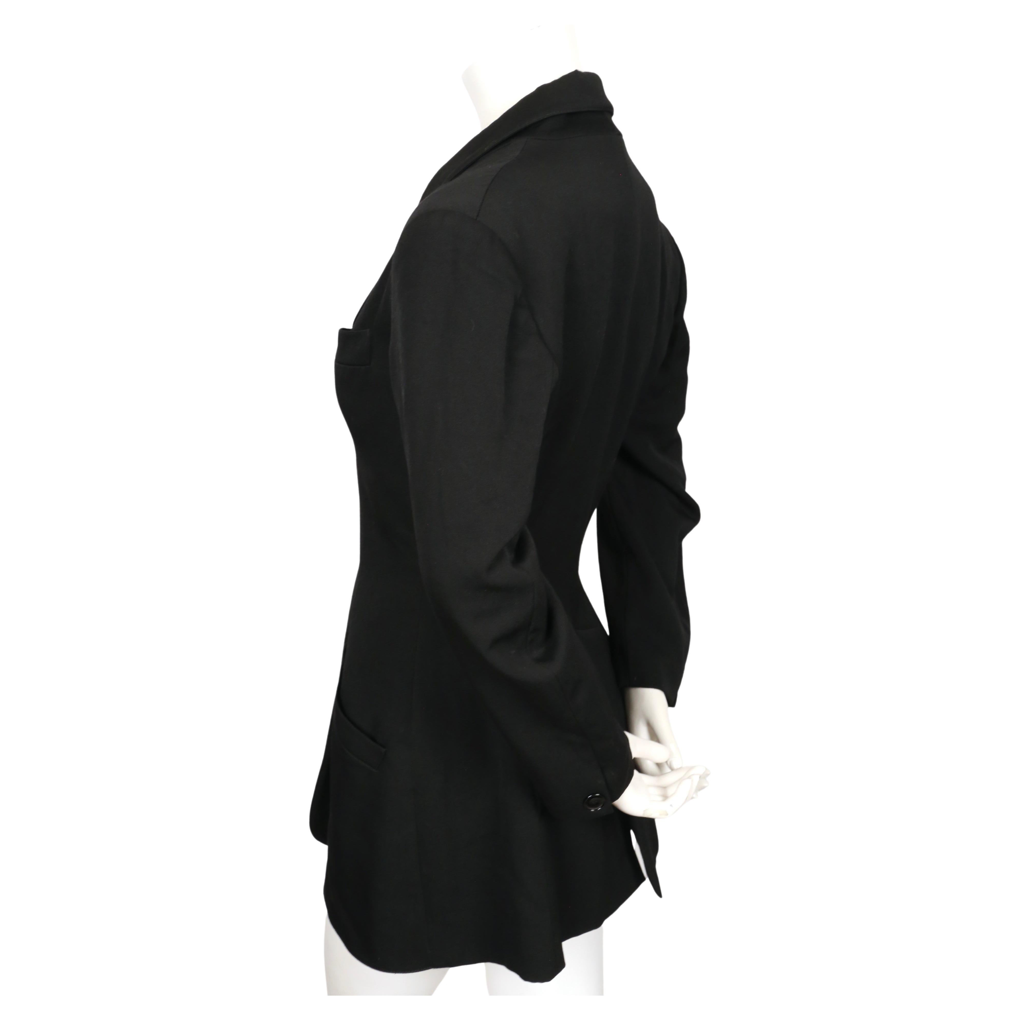 1980's AZZEDINE ALAIA black wool flared jacket 1