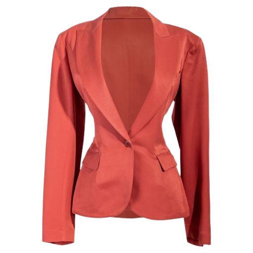 1980s Azzedine Alaia Fitted Deep Coral Blazer