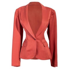 Azzedine Alaia - Blazer ajusté corail profond des années 1980