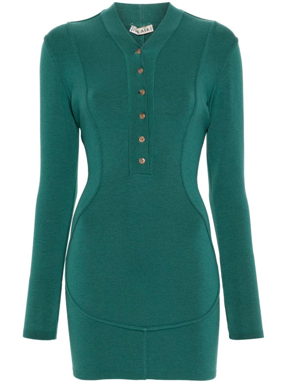 Mini-robe verte Azzedine Alaia des années 1980 en vente 2