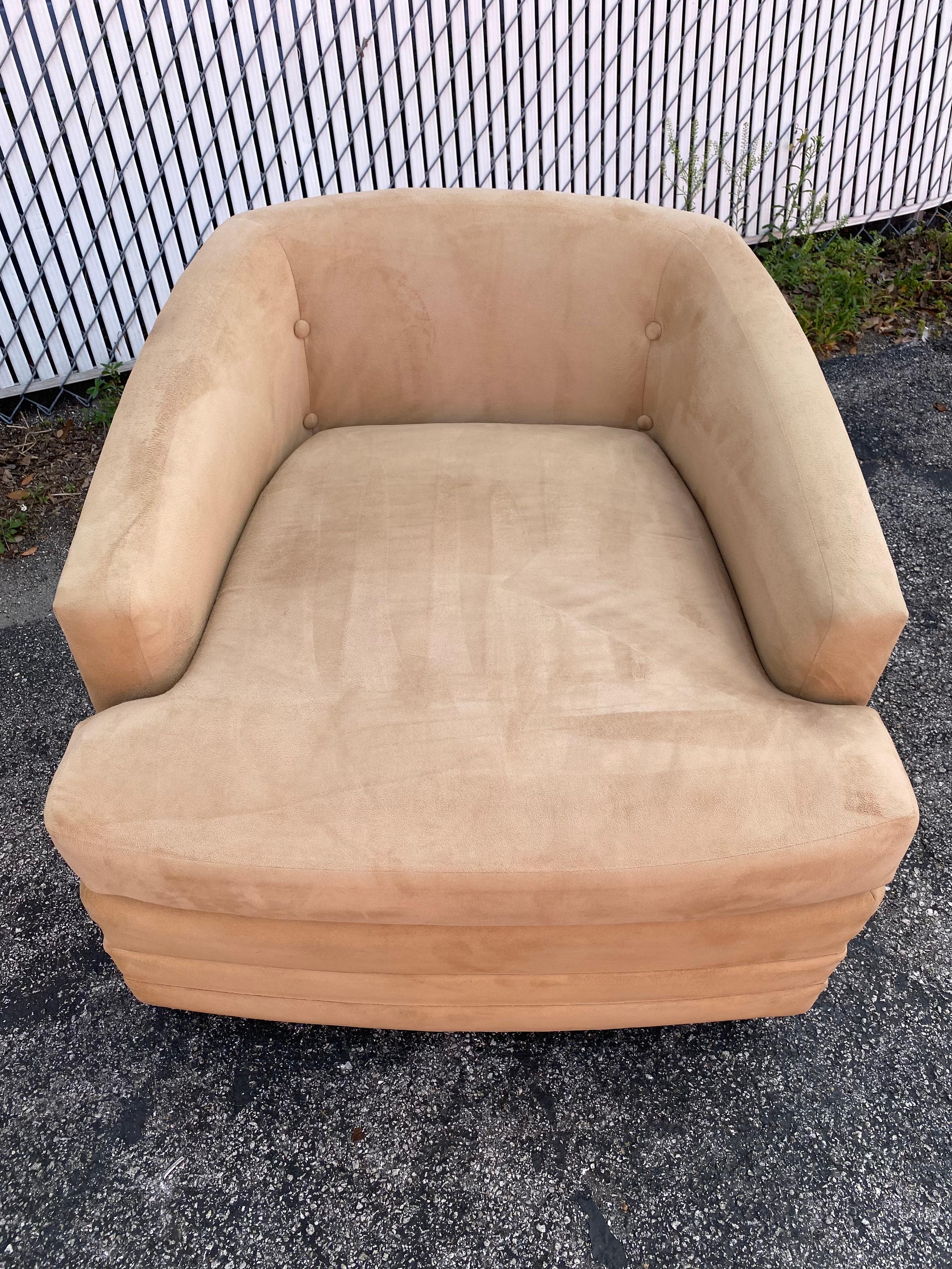 Late 20th Century 1990s Baker Furniture Barrel Swivel Chairs For Sale