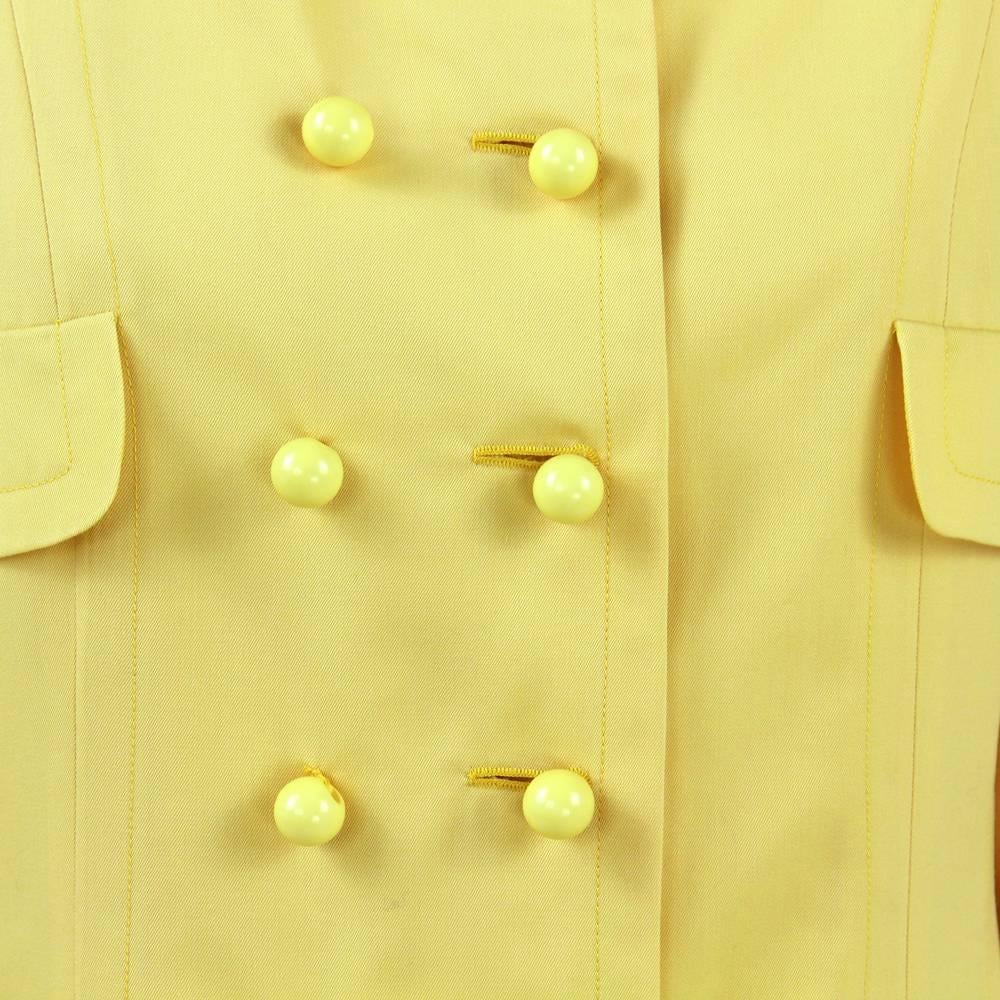 Women's 1980s Balenciaga Les Dix Yellow Wool Skirt Suit