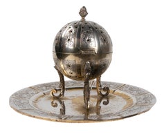 Ball sur assiette de l'atelier de joaillerie The Jewellery, par Egidio Broggi Milano, années 1980