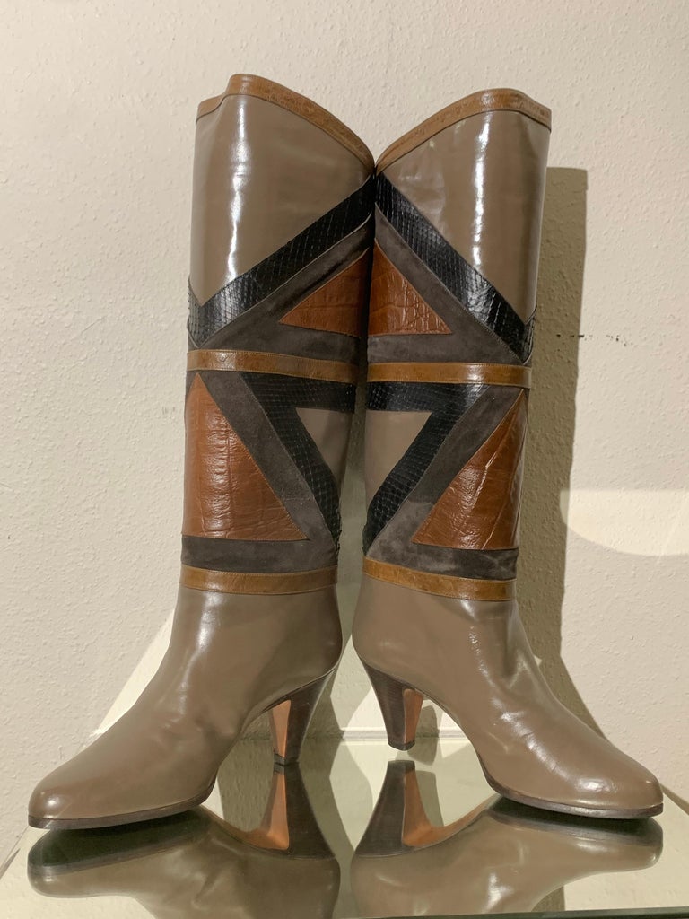 Bally Ankle Boots Shoes Size 8 Brown Full Lizard Bally | Shoes | Bally Rilievo Italian Grained Leather Ankle  main image 2