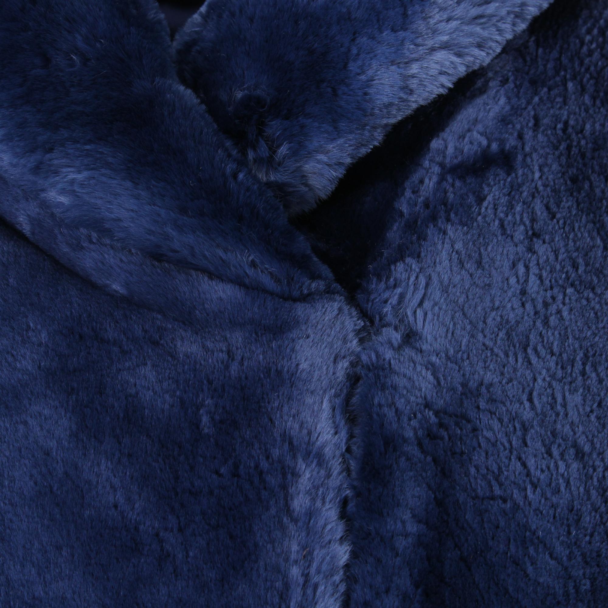 1980s Balzani Blue Beaver Fur Coat In Excellent Condition In Lugo (RA), IT