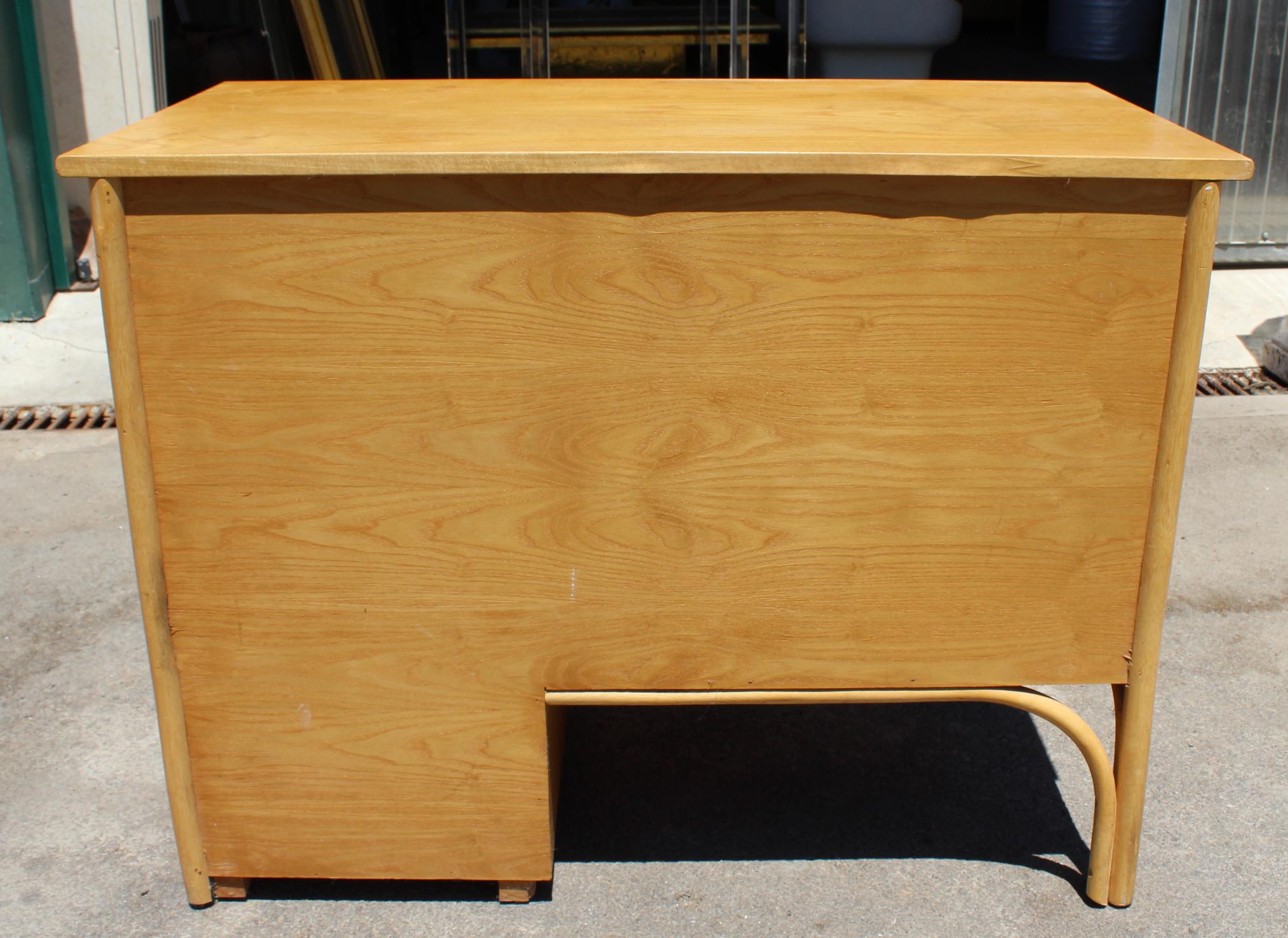 1980s Bamboo and Rattan Desk with Drawers In Good Condition For Sale In Marbella, ES