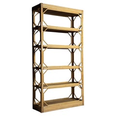 1980s bamboo bookcase