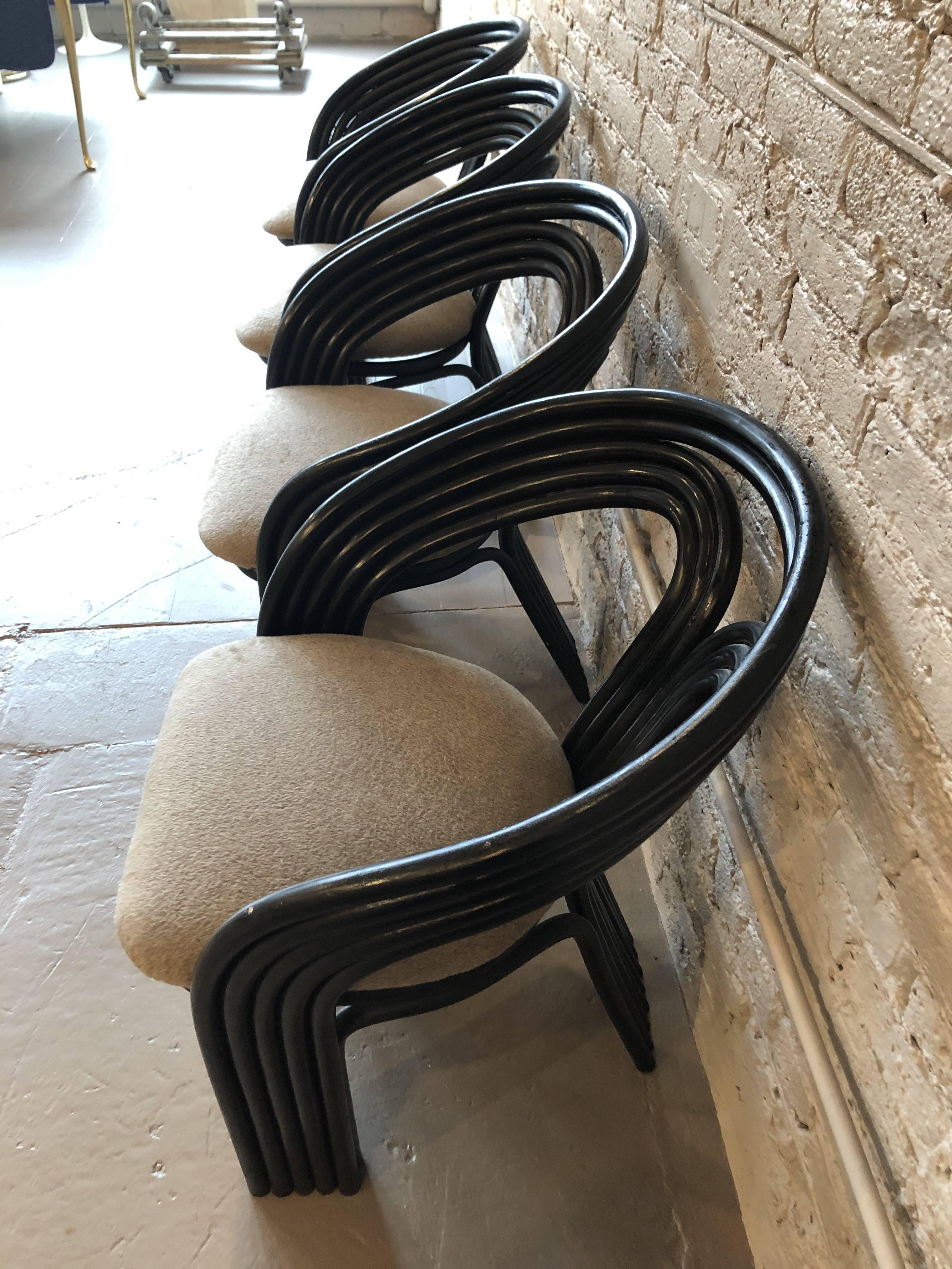 black bamboo dining chairs