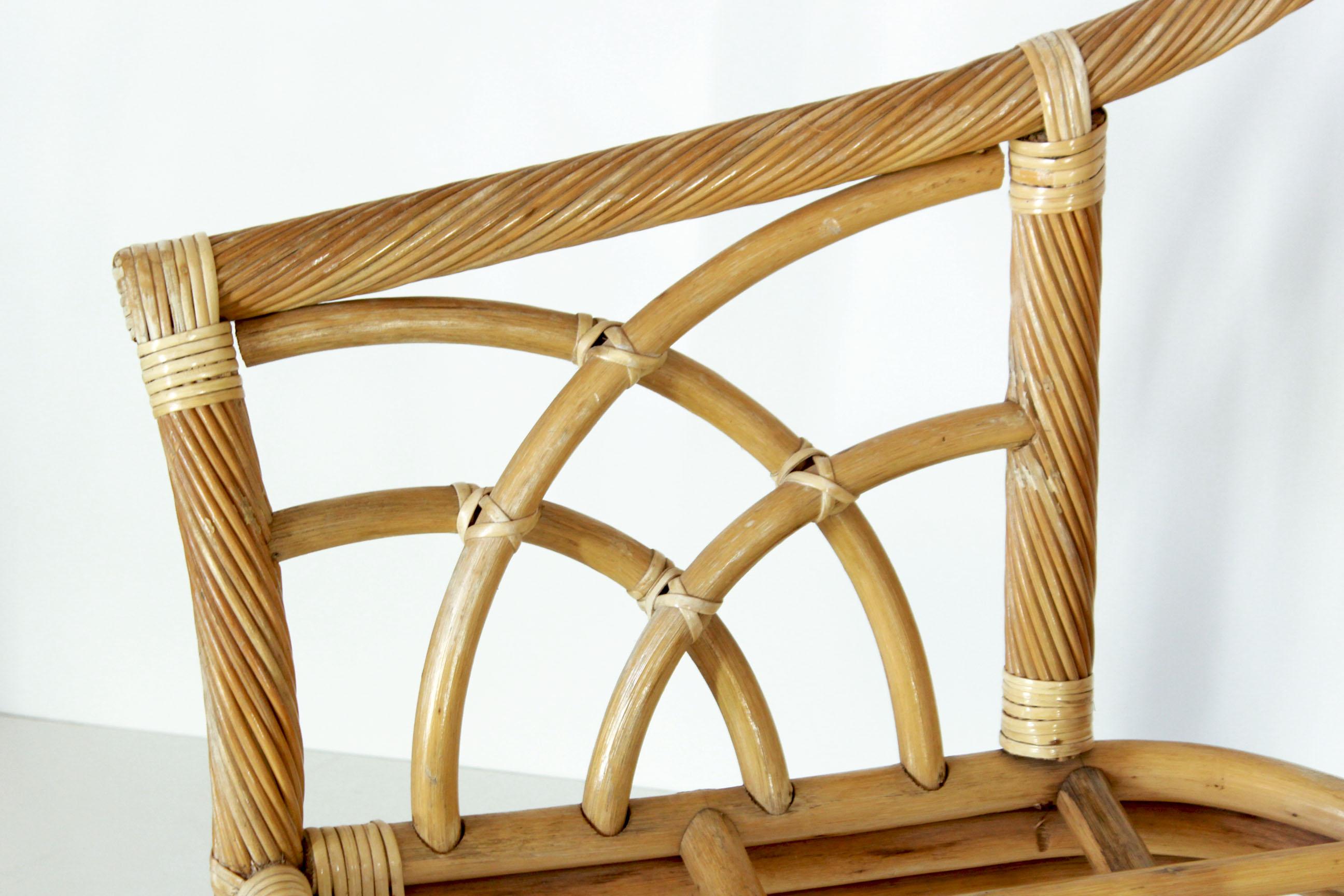 1980s Bamboo Vintage Garden Armchair For Sale 3