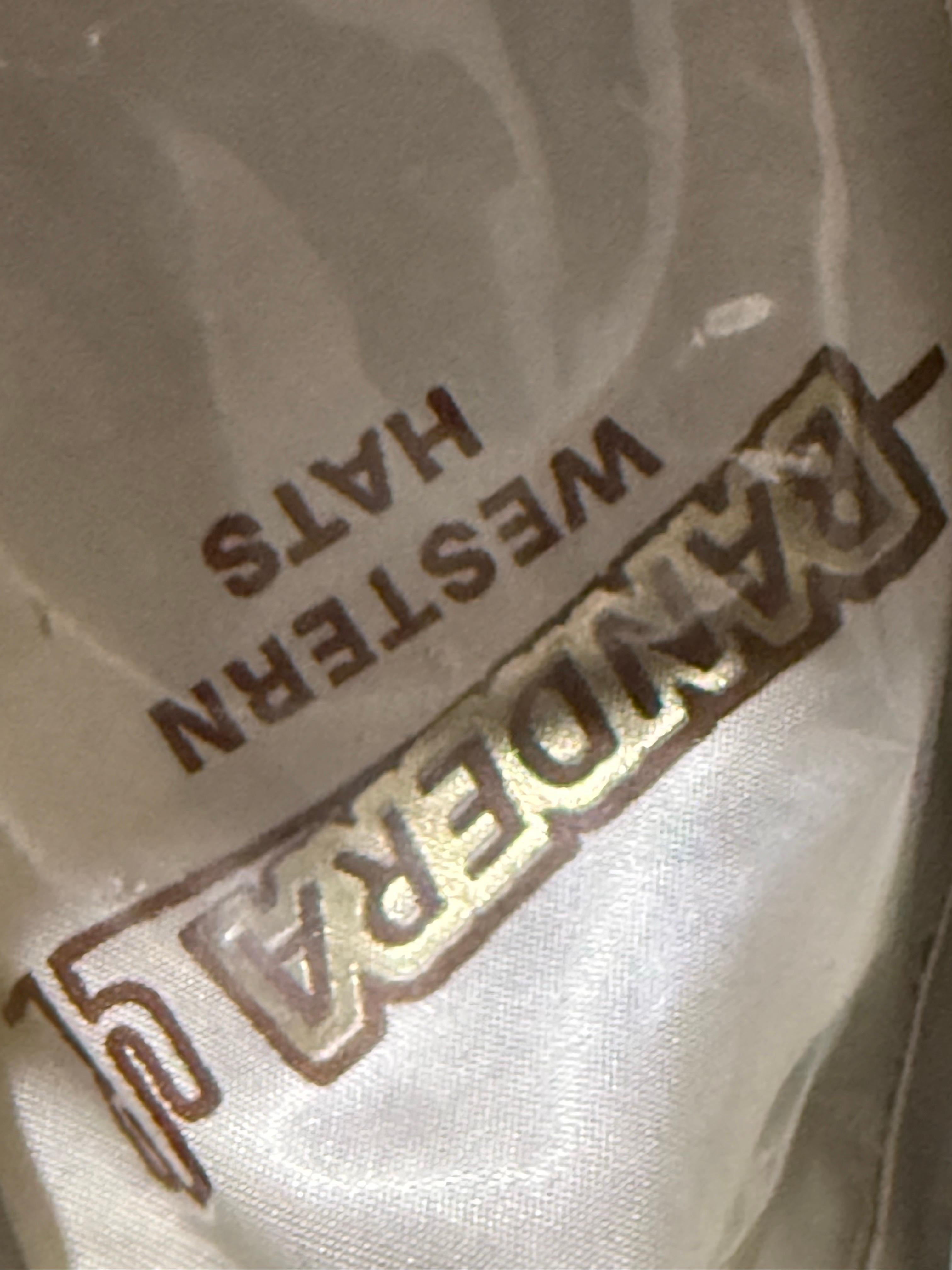 1980s Bandera Real Púrpura Fieltro de Lana Cowboy Western Hat w Corona arrugada en venta 10