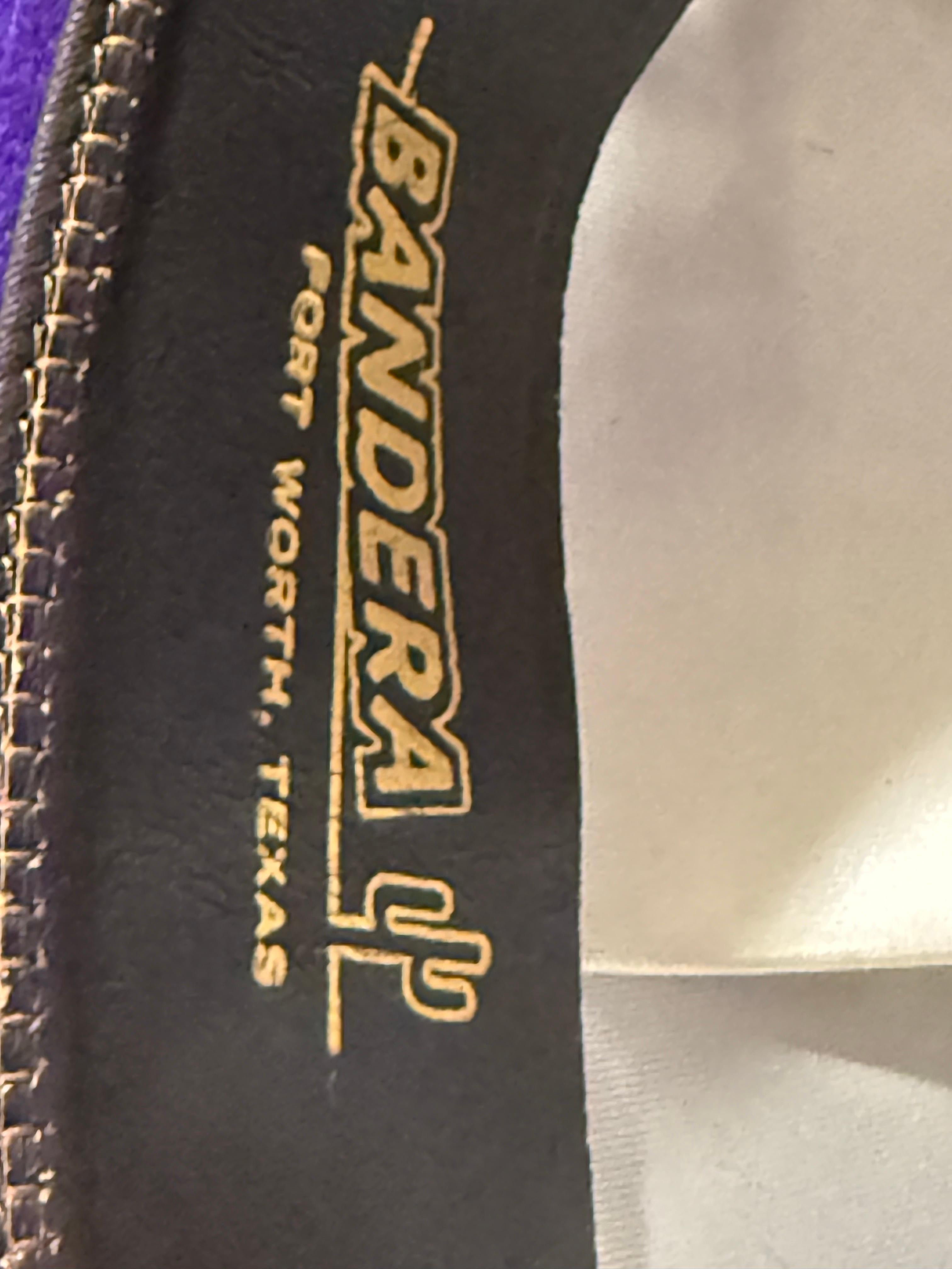 1980s Bandera Real Púrpura Fieltro de Lana Cowboy Western Hat w Corona arrugada en venta 12