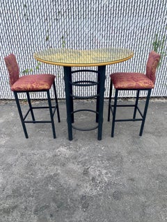 1980s Artistic Kidney Bar Pub Dining Table and Chairs, Set of 3