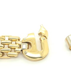 Collana Baraka del 1980 in oro giallo 18 carati con pantera a link