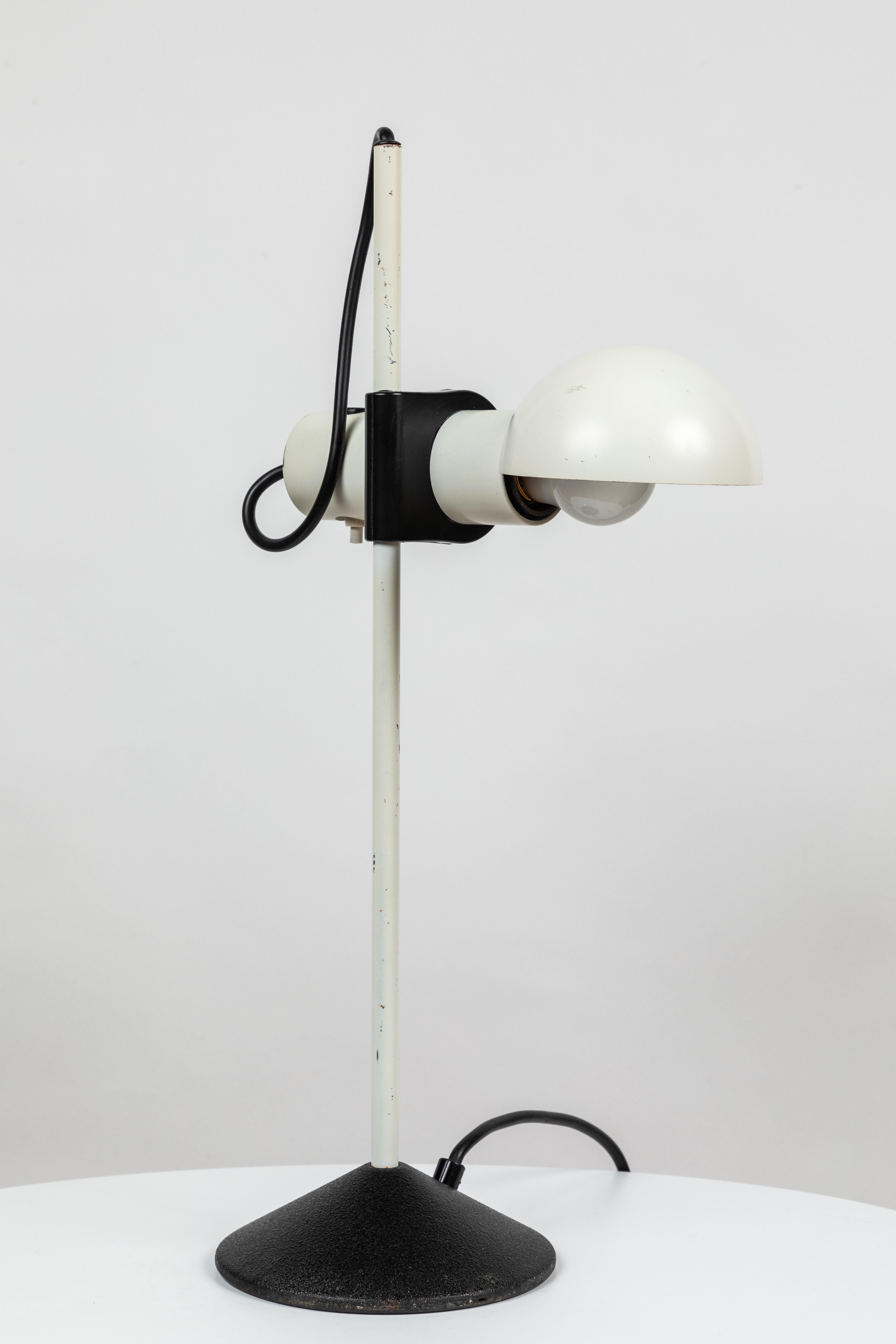 Late 20th Century 1980s Barbieri e Marianelli White Table Lamp for Tronconi