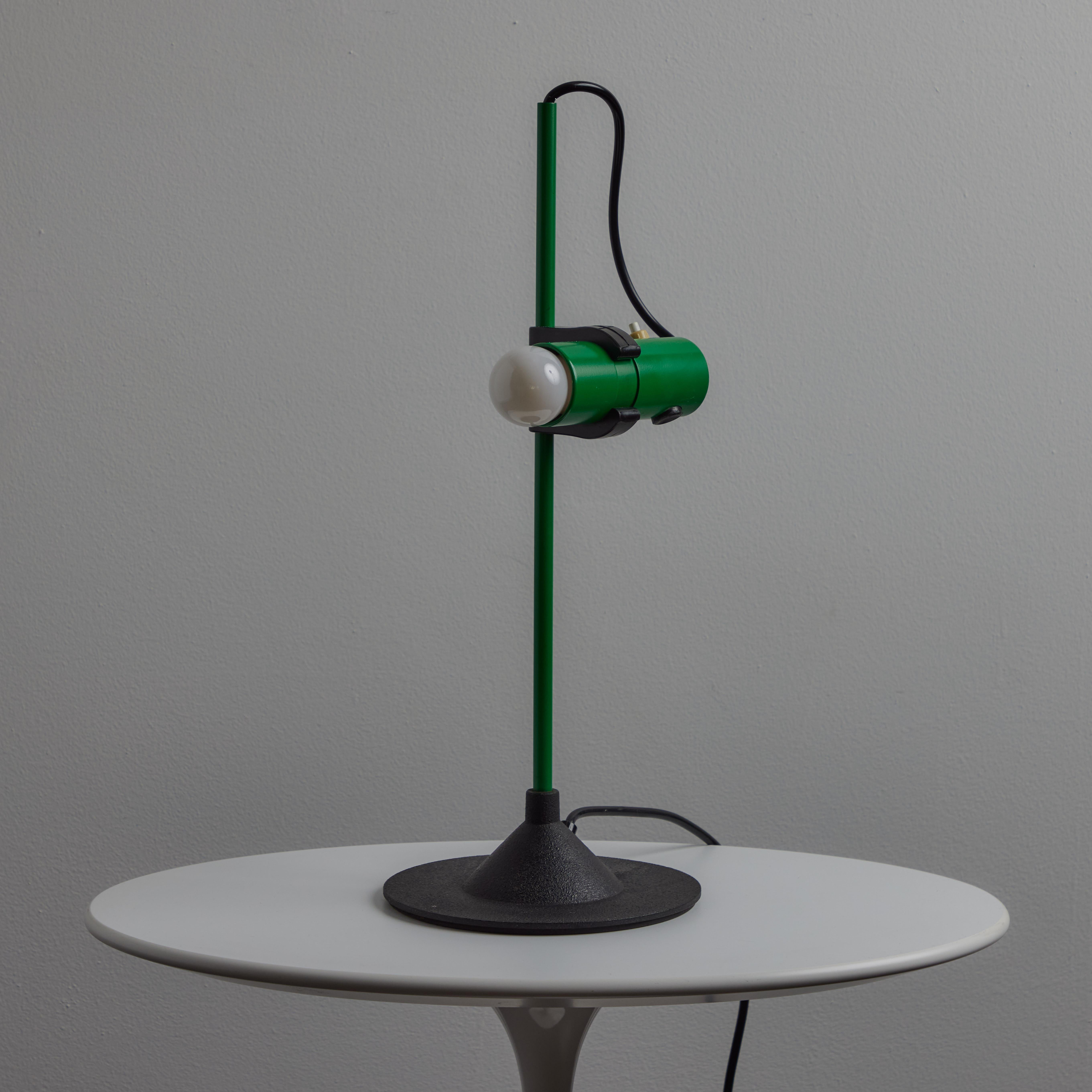 Mid-Century Modern 1980s Barbieri & Marianelli Green Table Lamp for Tronconi For Sale