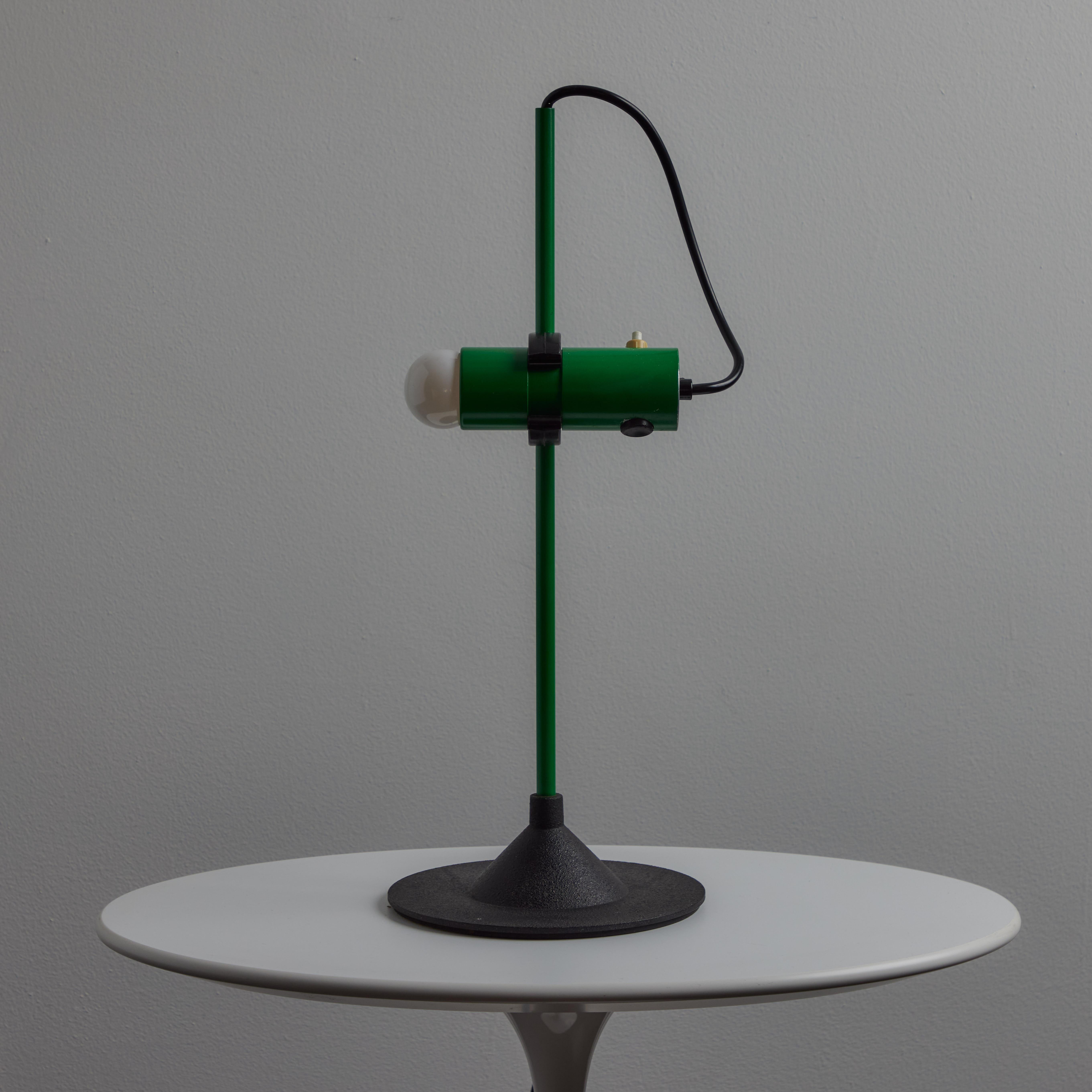 Italian 1980s Barbieri & Marianelli Green Table Lamp for Tronconi For Sale