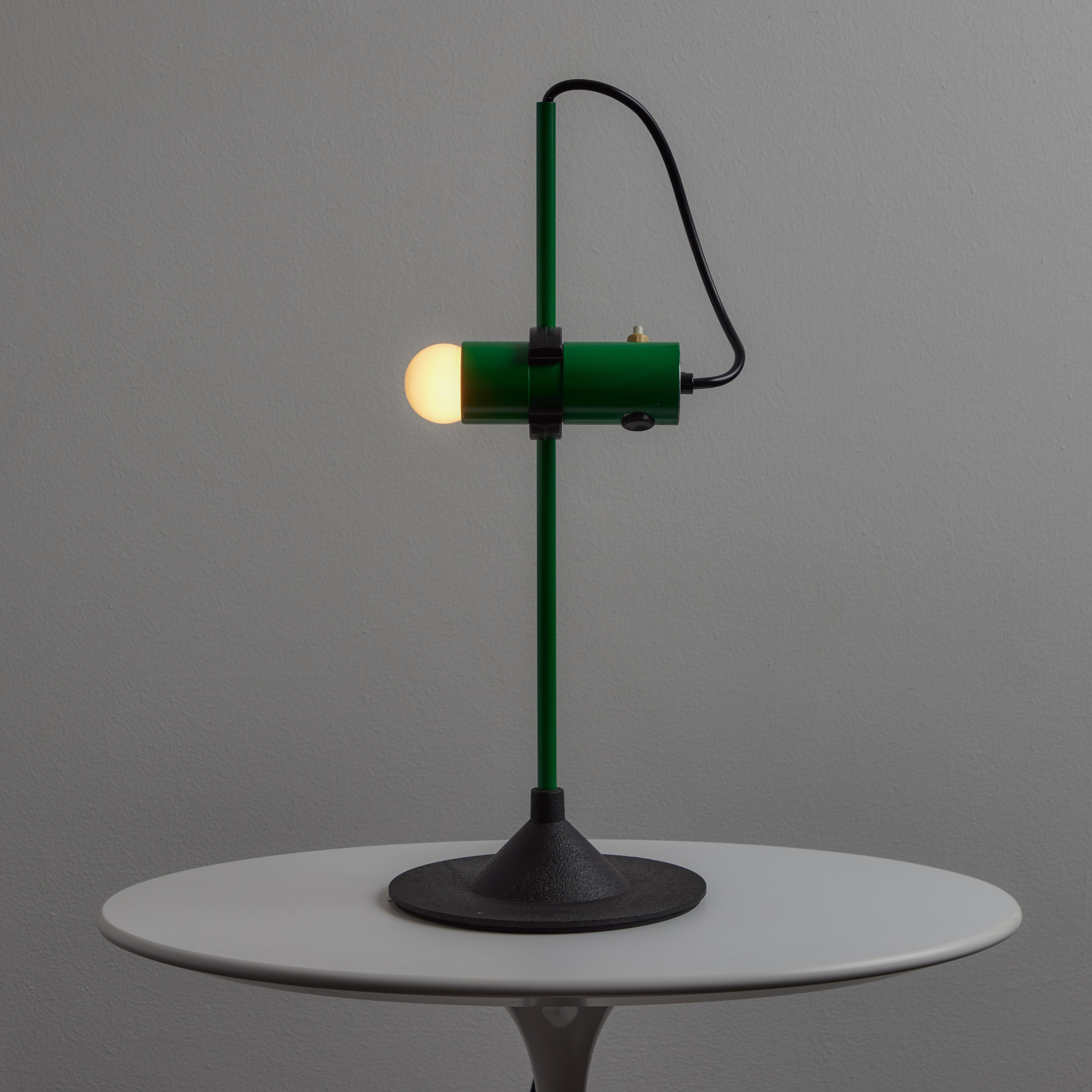 Painted 1980s Barbieri & Marianelli Green Table Lamp for Tronconi For Sale