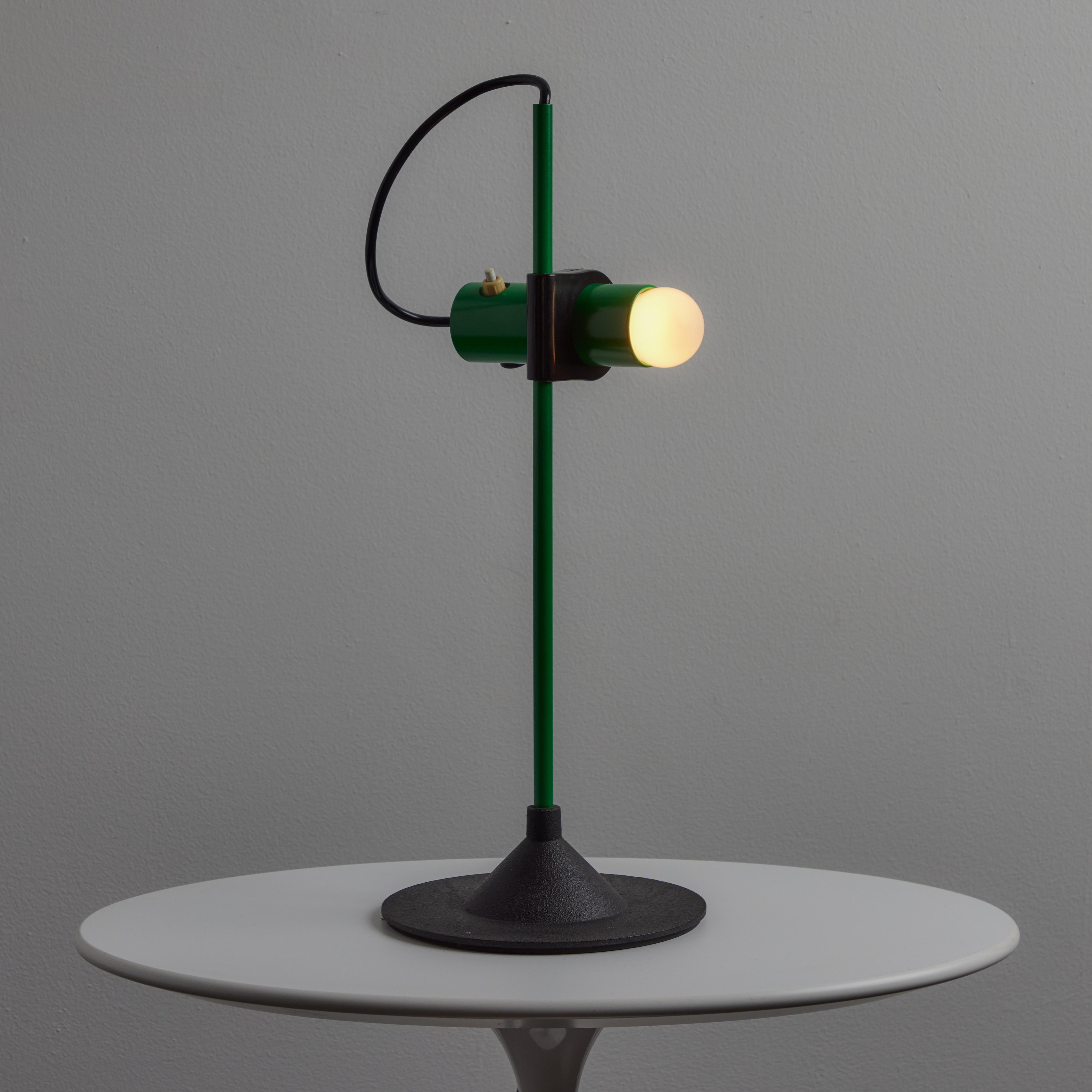 1980s Barbieri & Marianelli Green Table Lamp for Tronconi In Good Condition For Sale In Glendale, CA