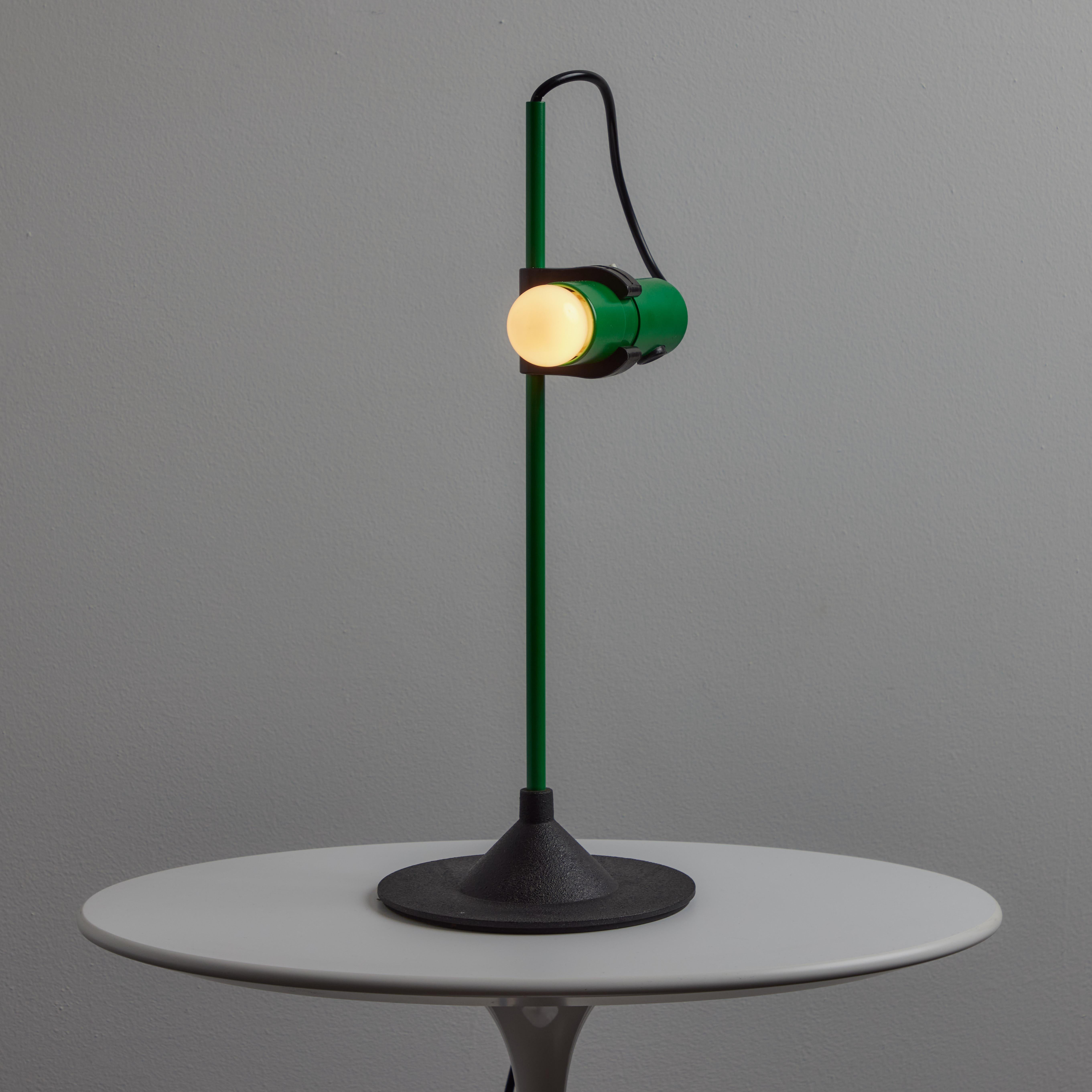 Late 20th Century 1980s Barbieri & Marianelli Green Table Lamp for Tronconi For Sale