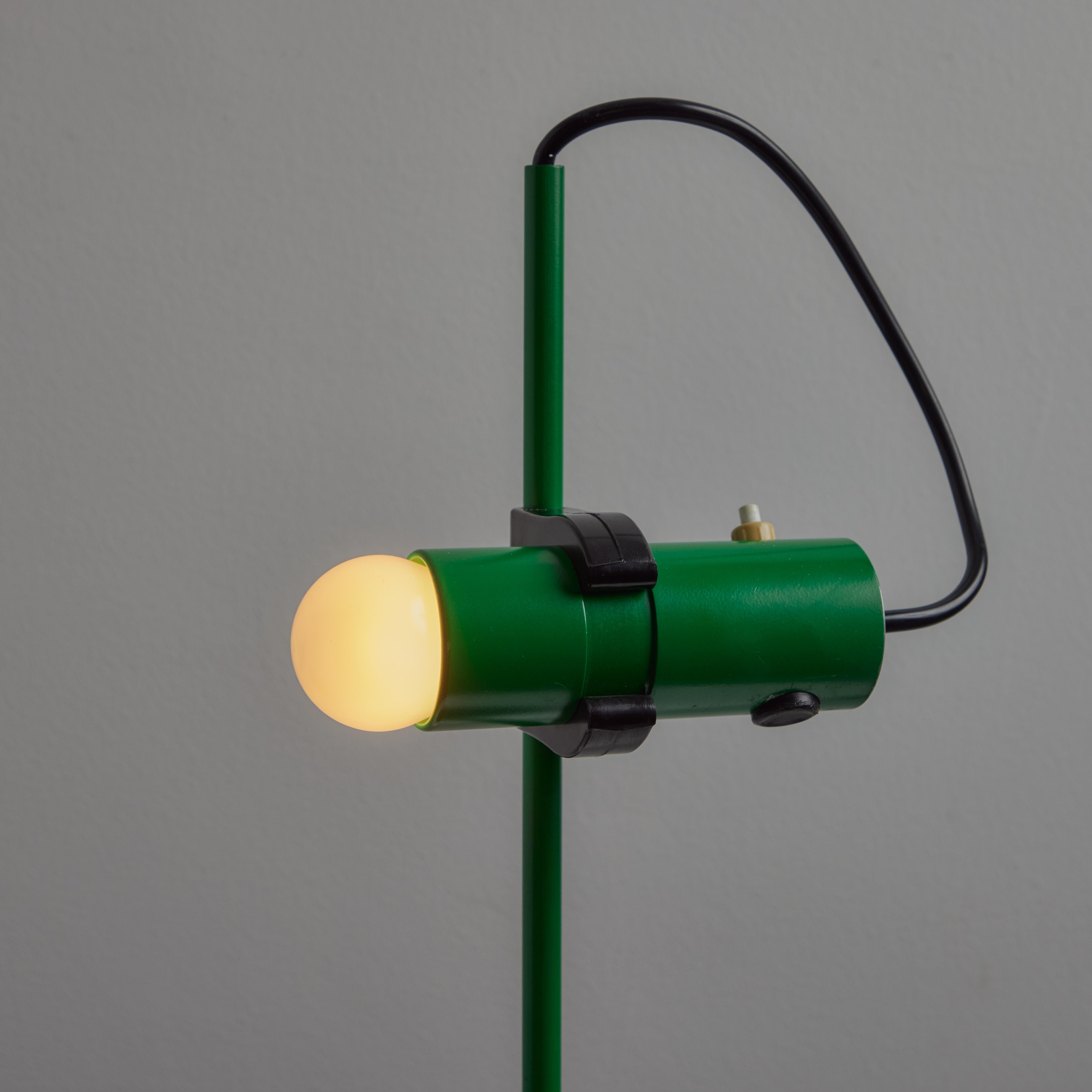 Metal 1980s Barbieri & Marianelli Green Table Lamp for Tronconi For Sale