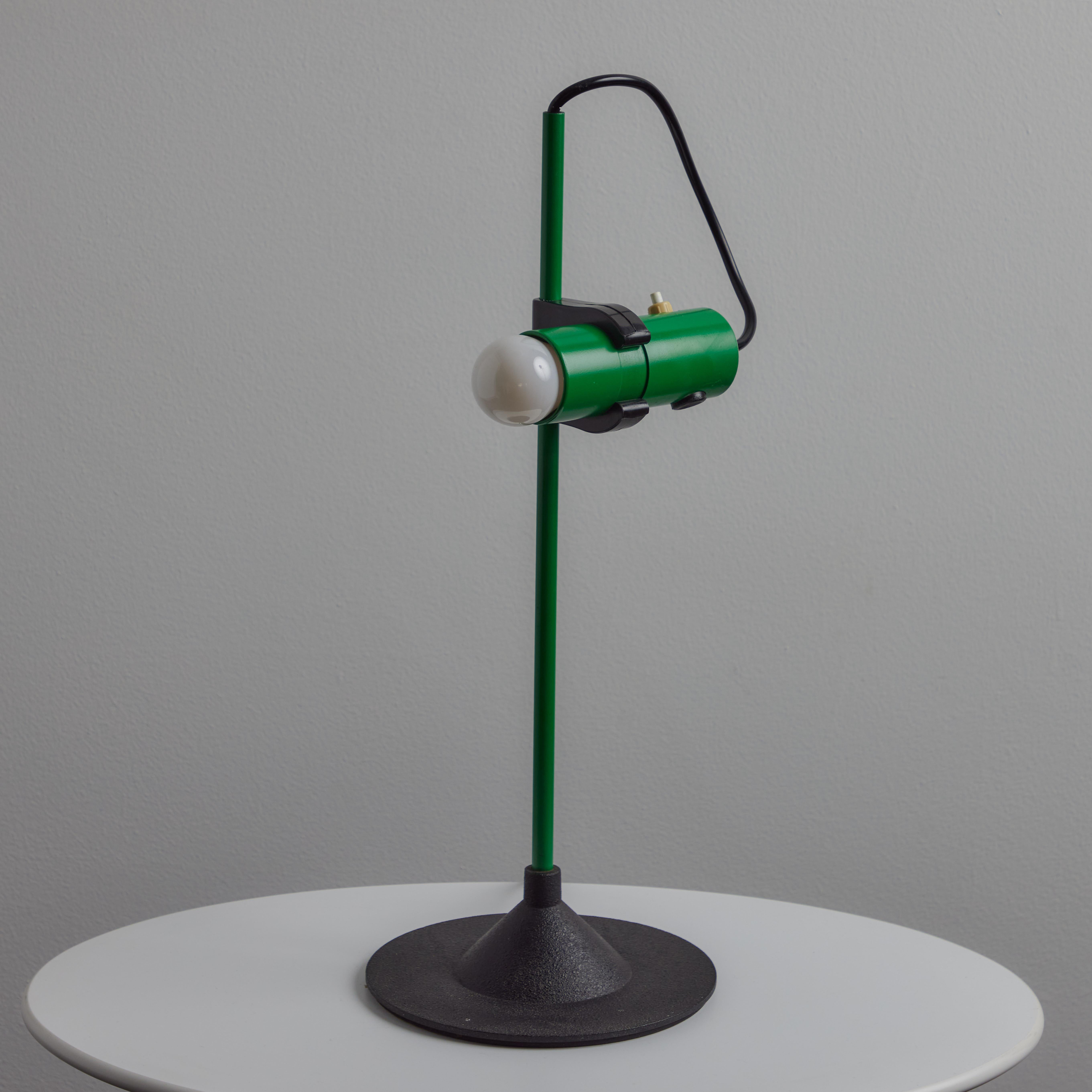 1980s Barbieri & Marianelli Green Table Lamp for Tronconi For Sale 1