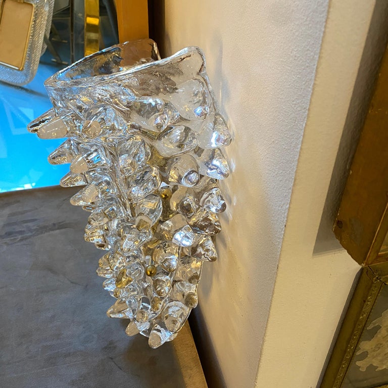 1980s Barovier Style Mid-Century Modern Rostrato Murano Glass Wall ...