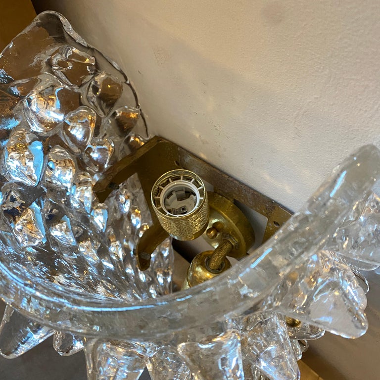 1980s Barovier Style Mid-Century Modern Rostrato Murano Glass Wall ...