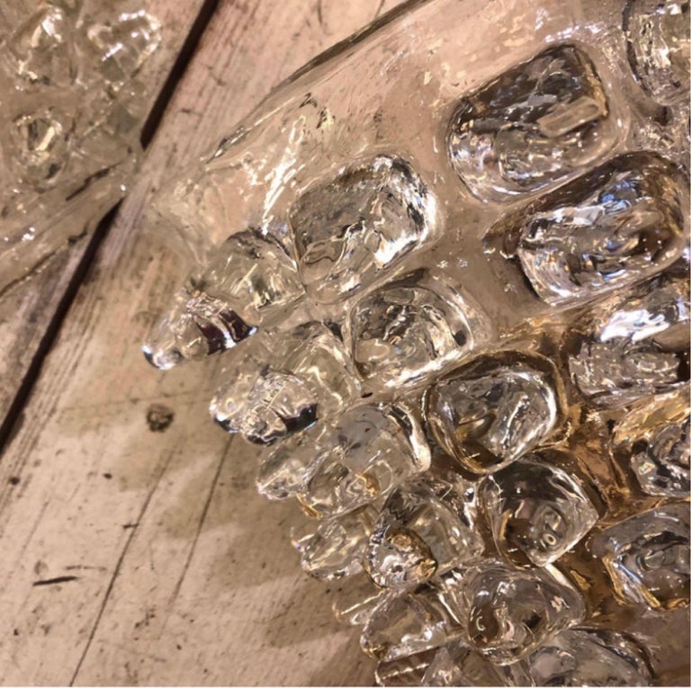 1980s Barovier Style Mid-Century Modern Rostrato Murano Glass Wall ...