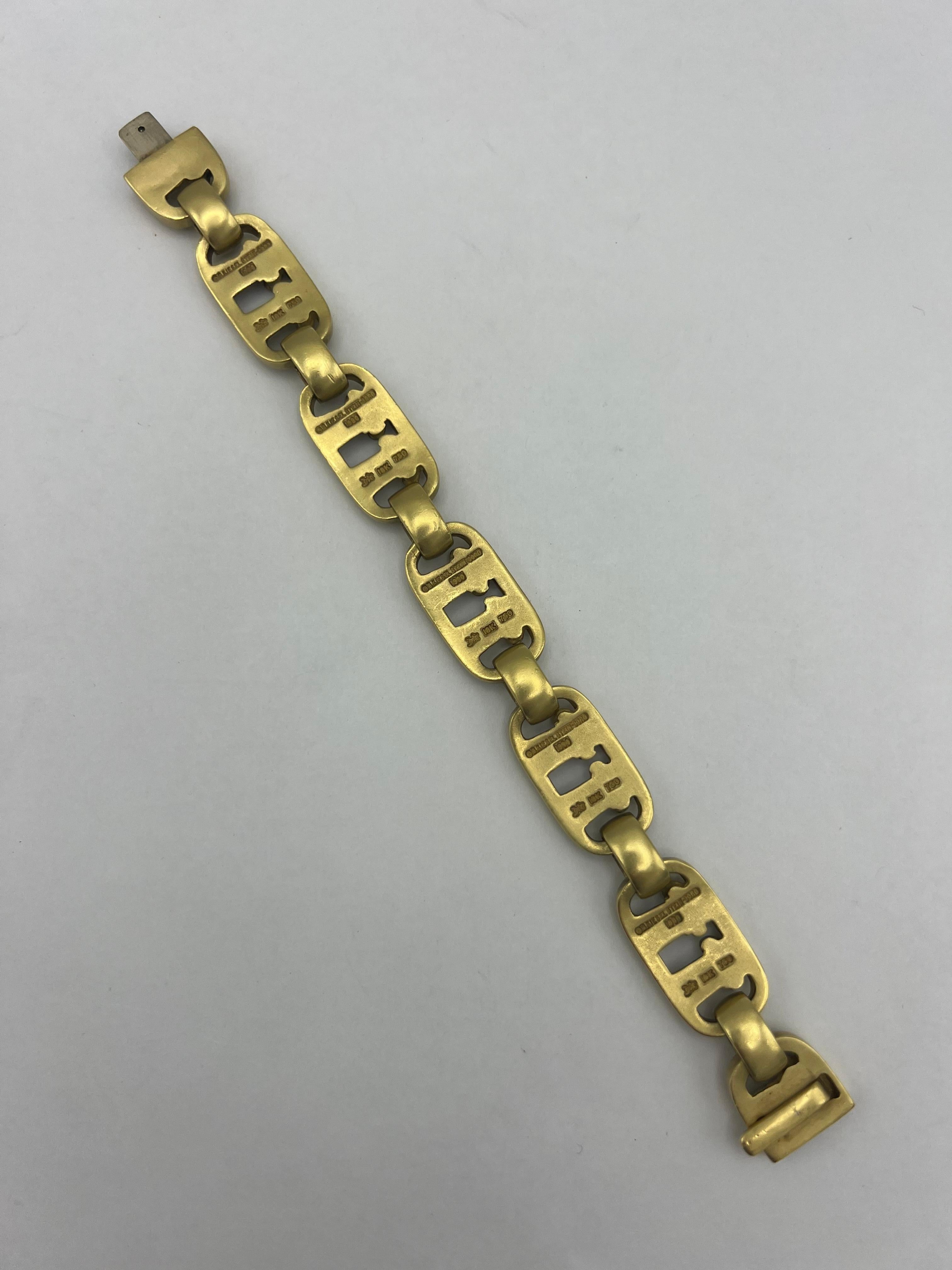 1980’s Barry Kieselstein- Cord Yellow Gold Link Bracelet 6