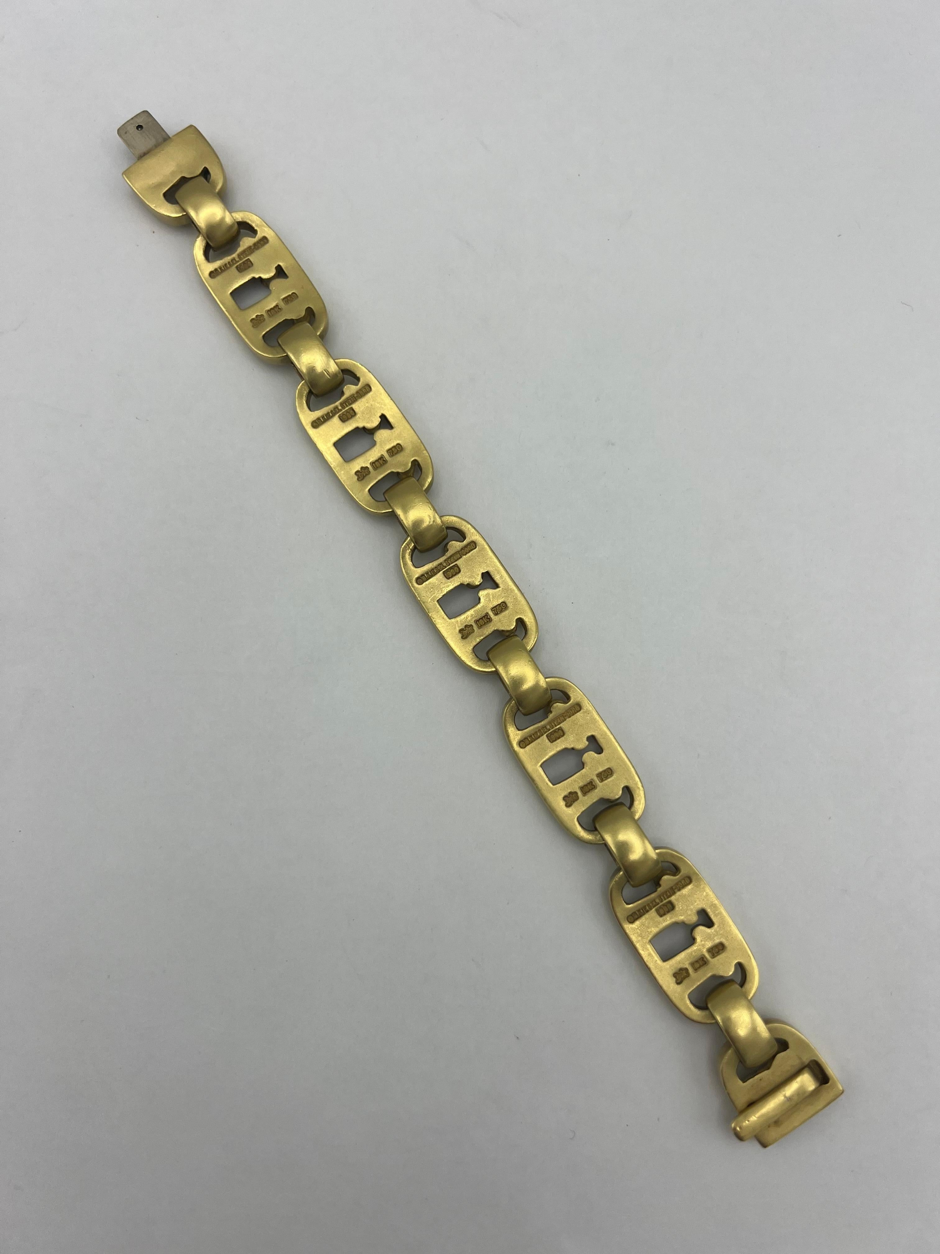 1980’s Barry Kieselstein- Cord Yellow Gold Link Bracelet For Sale 6