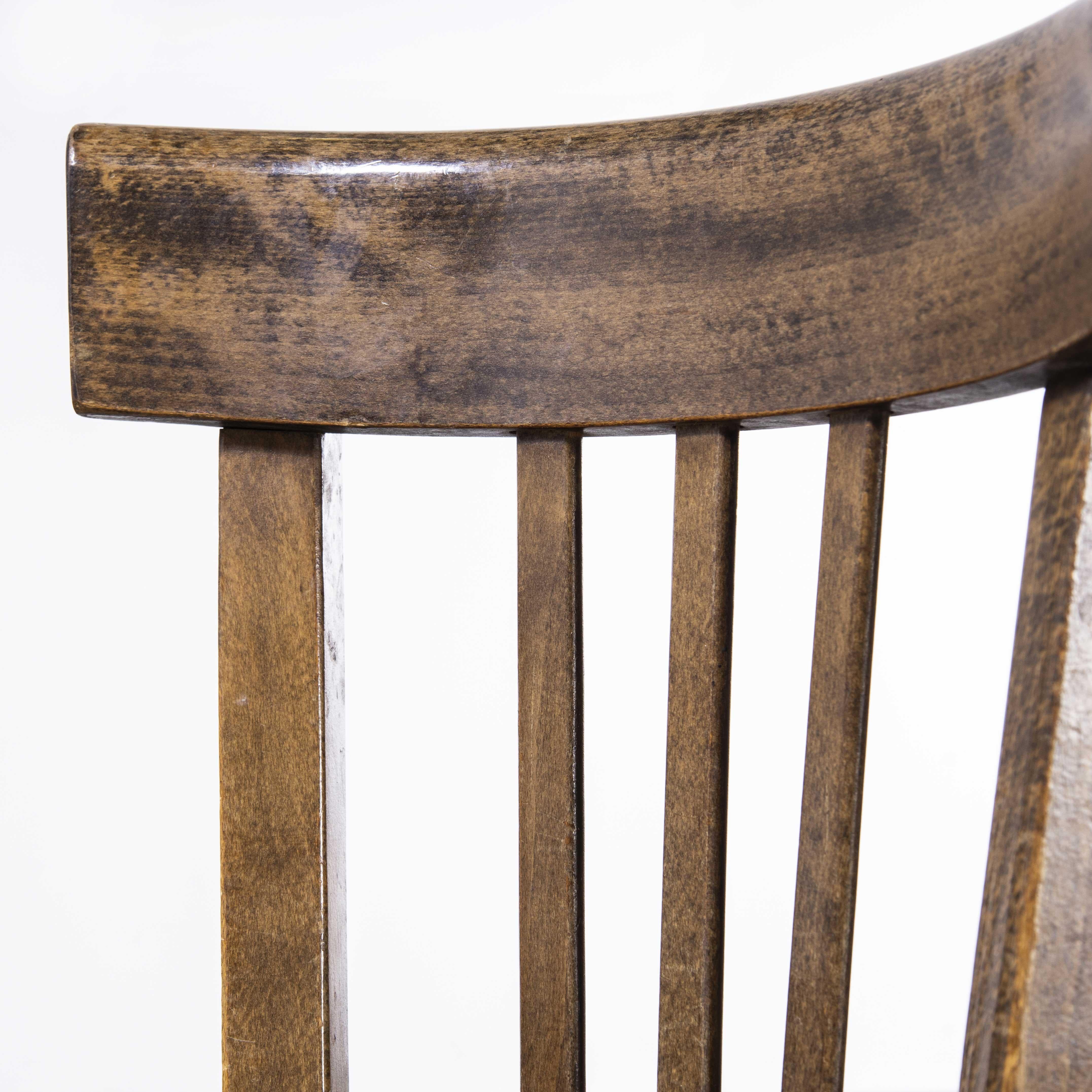 1980's Baumann Bentwood Classic Dark Oak Dining Chair, Set of Eight In Good Condition In Hook, Hampshire