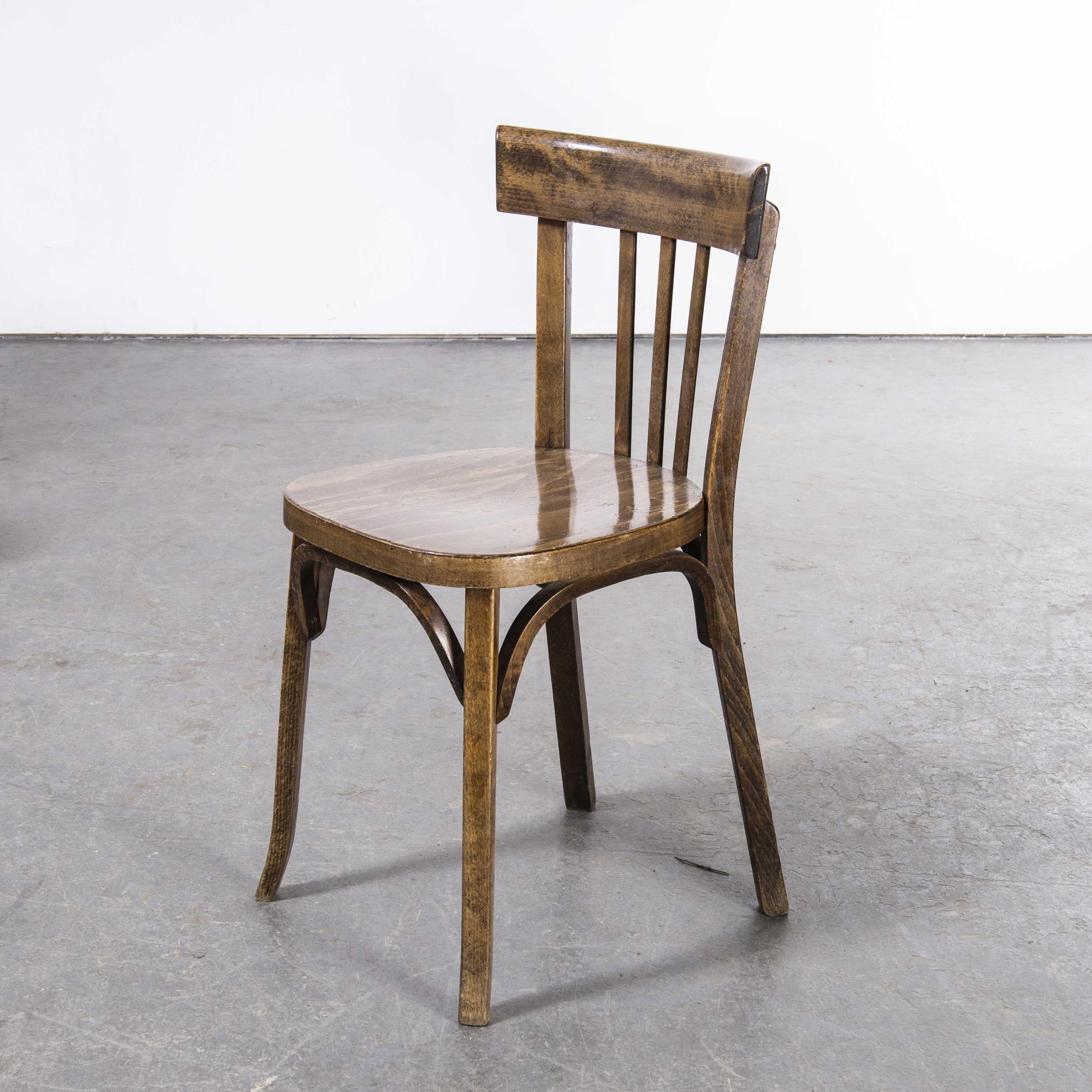 1980's Baumann Bentwood Classic Dark Oak Dining Chair, Set of Eight 1