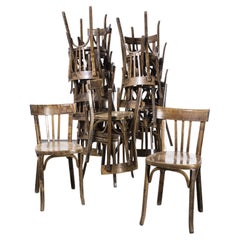 1980's Baumann Bentwood Classic Dark Oak Dining Chair, Various Quantities Avail