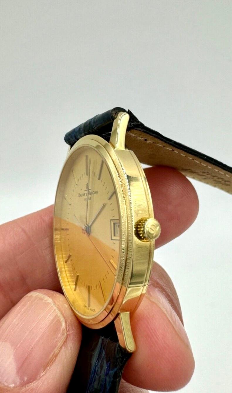 Contemporary 1980s Baume & Mercier Gold Wristwatch  For Sale