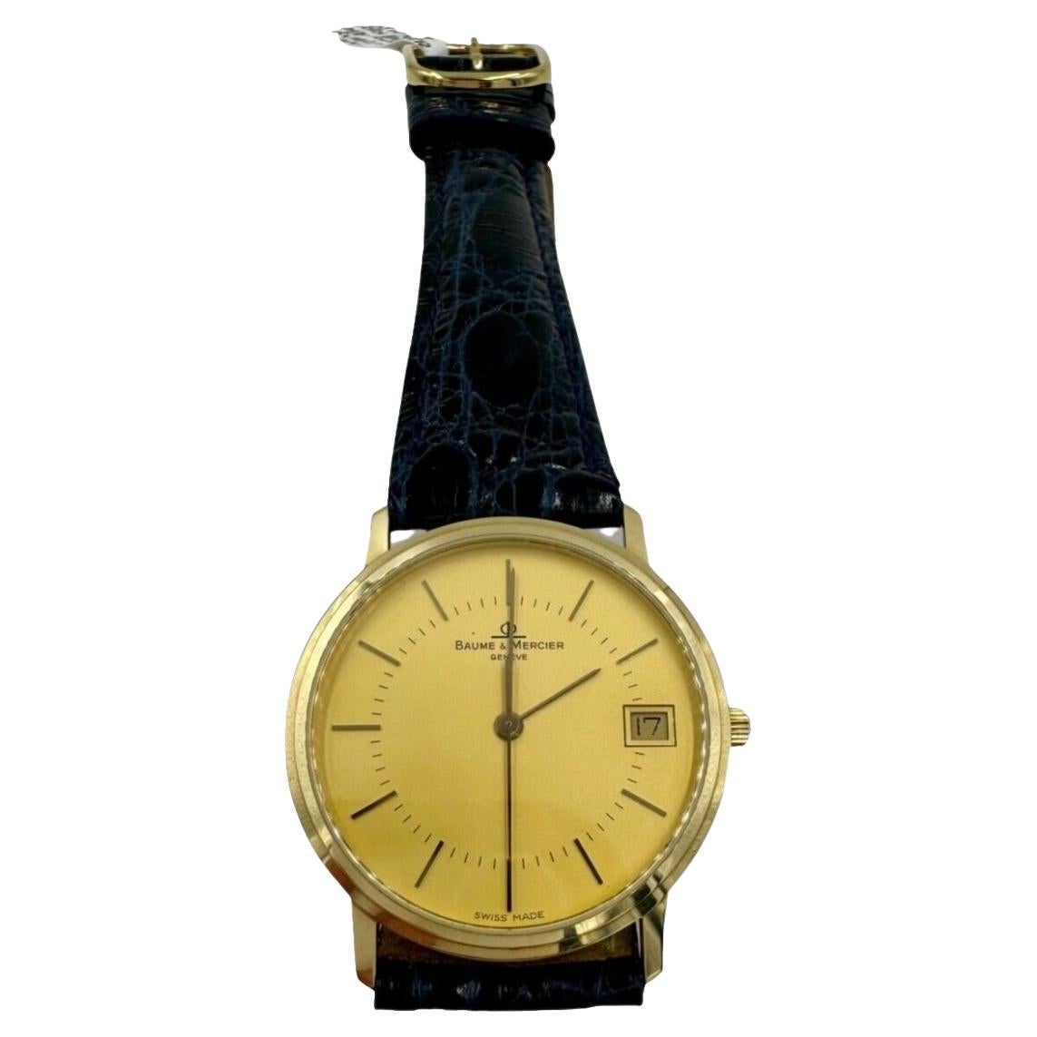 1980s Baume & Mercier Gold Wristwatch  For Sale