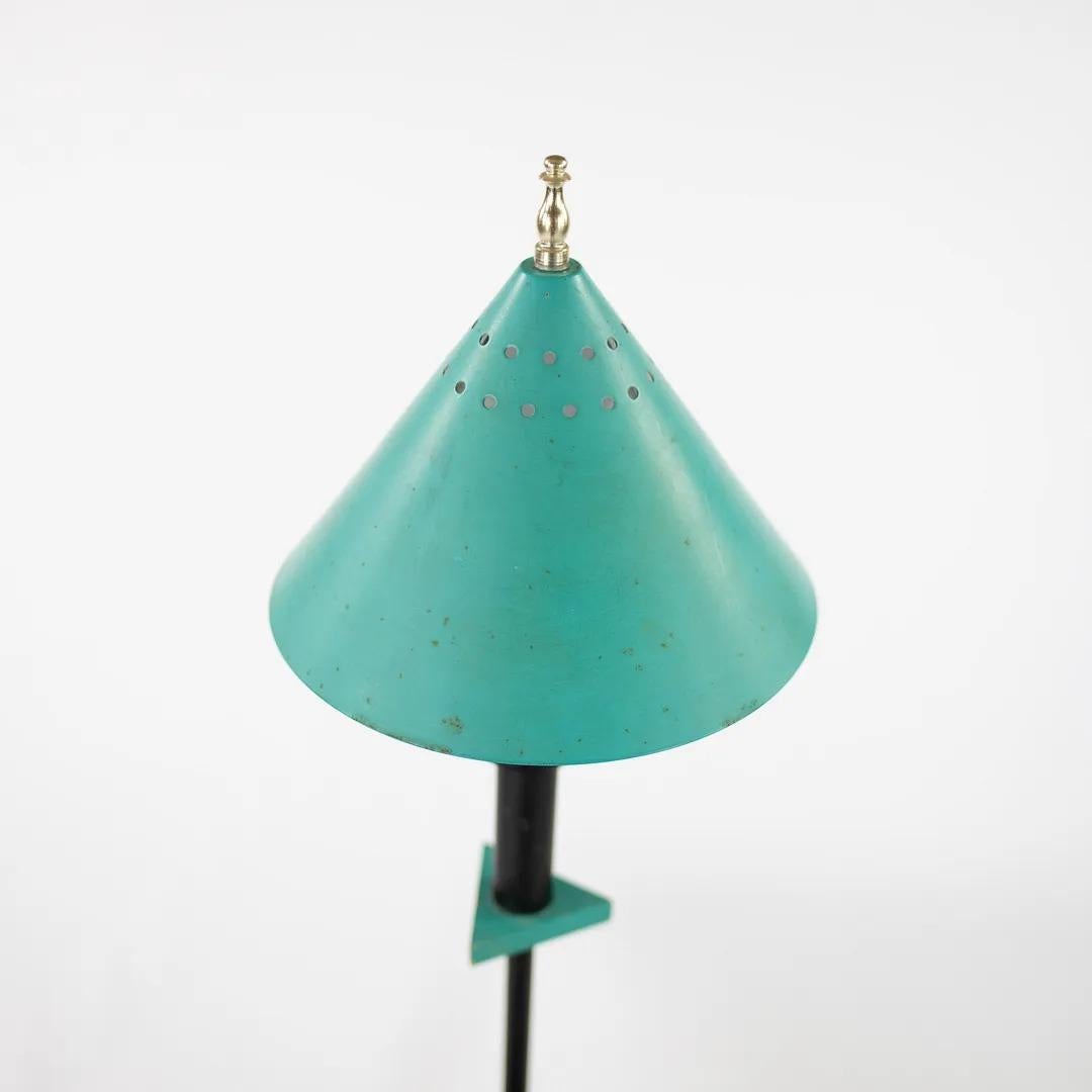 1980s BE-YANG Memphis Style Postmodern Table / Desk Lamp in Black and Teal In Good Condition For Sale In Philadelphia, PA